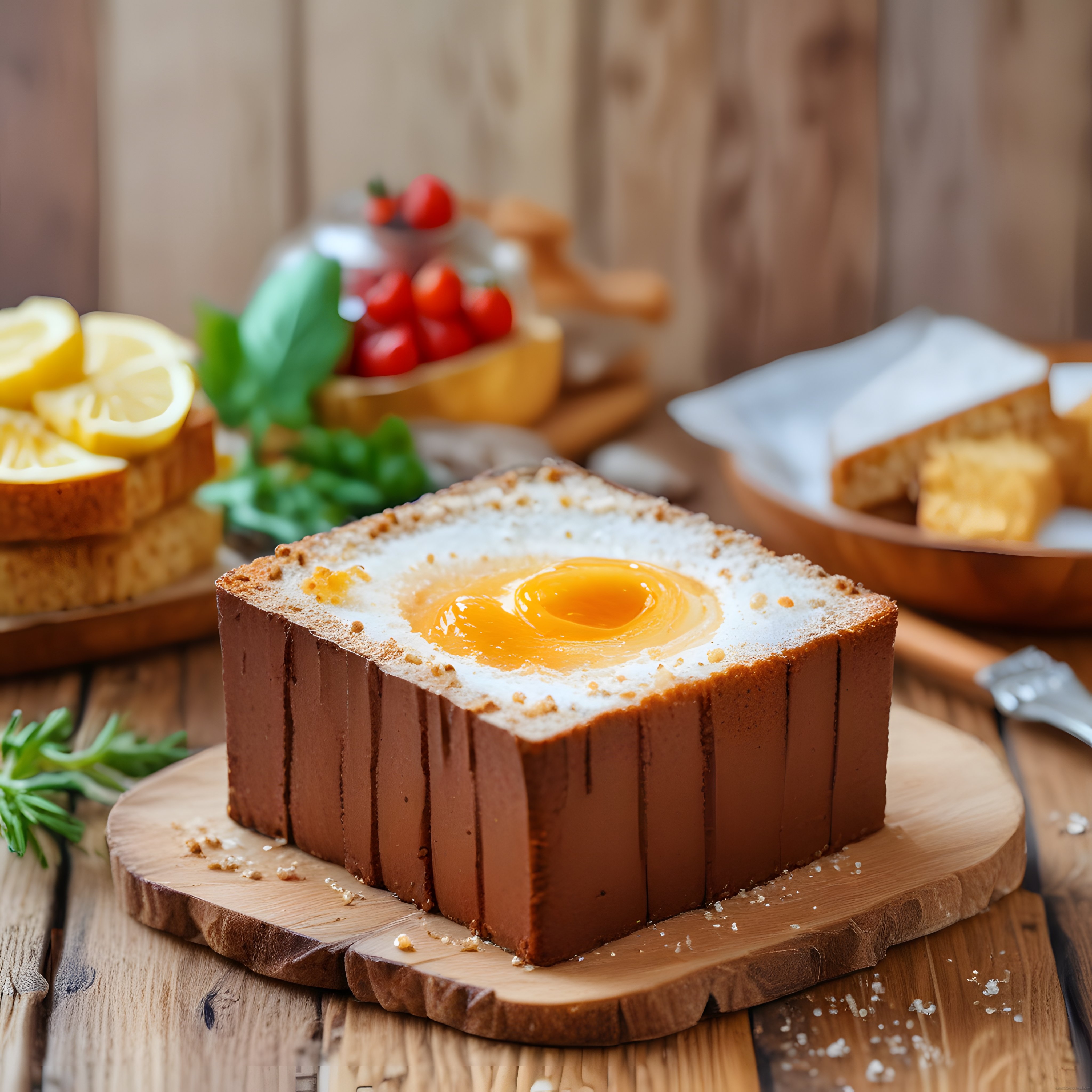Köy Ekmek Diliminde Fırında Yumurta ile Nefis Kahvaltı Tarifi