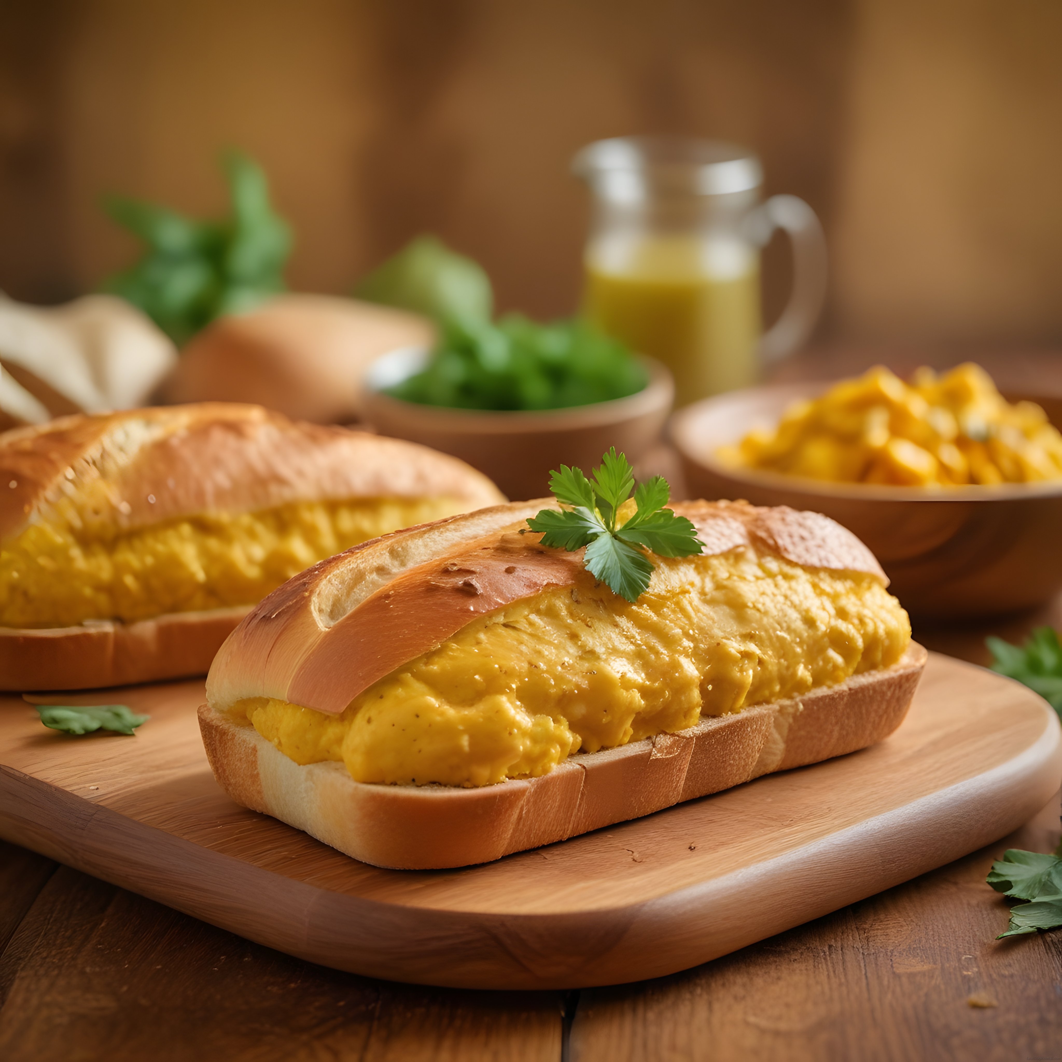 Köy Ekmekli Yumurta Salatası Sandviç ile Sıcacık Kahvaltı Keyfi