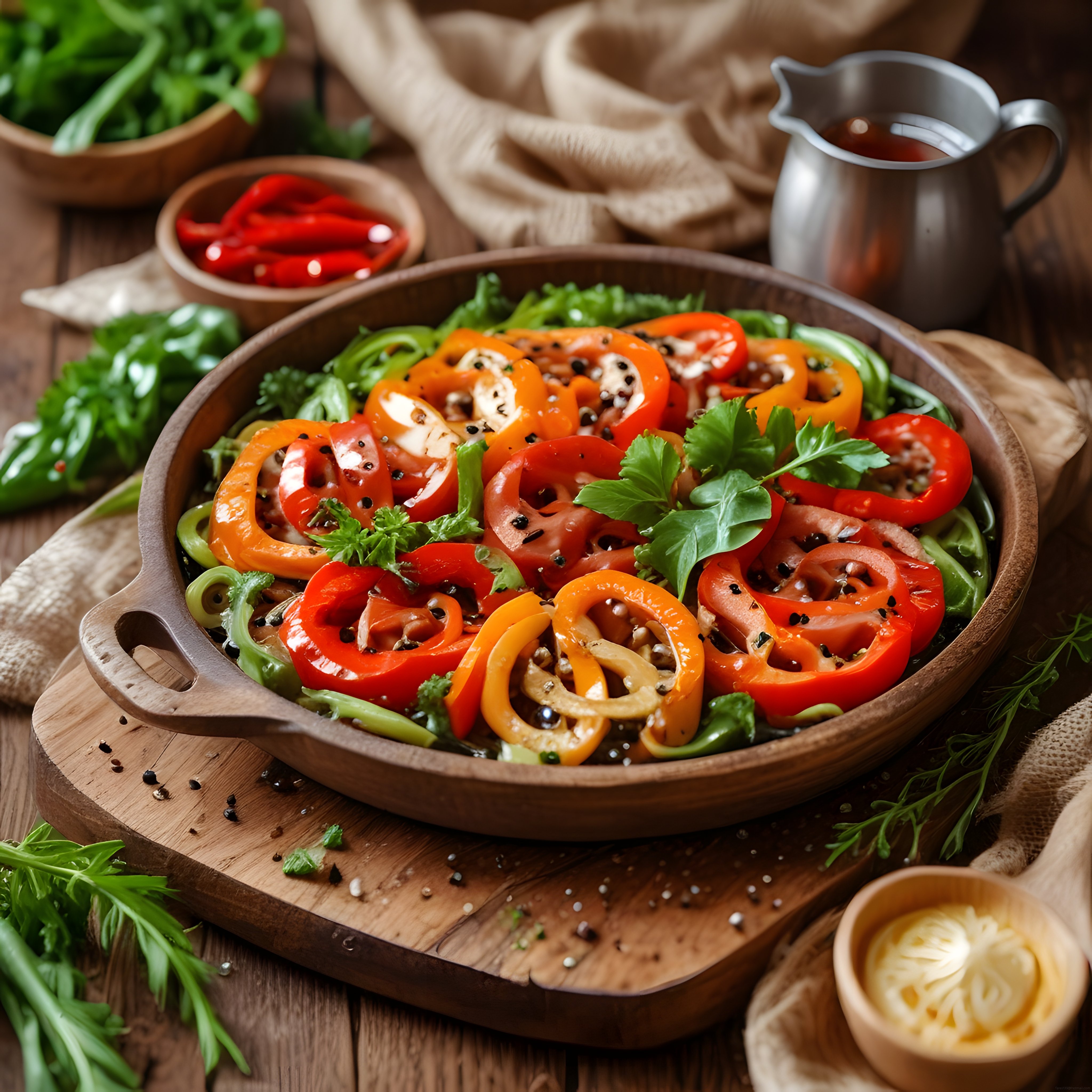 Köy Stili Renkli Biber ve Domates Salatası: Pratik ve Sağlıklı Tarif
