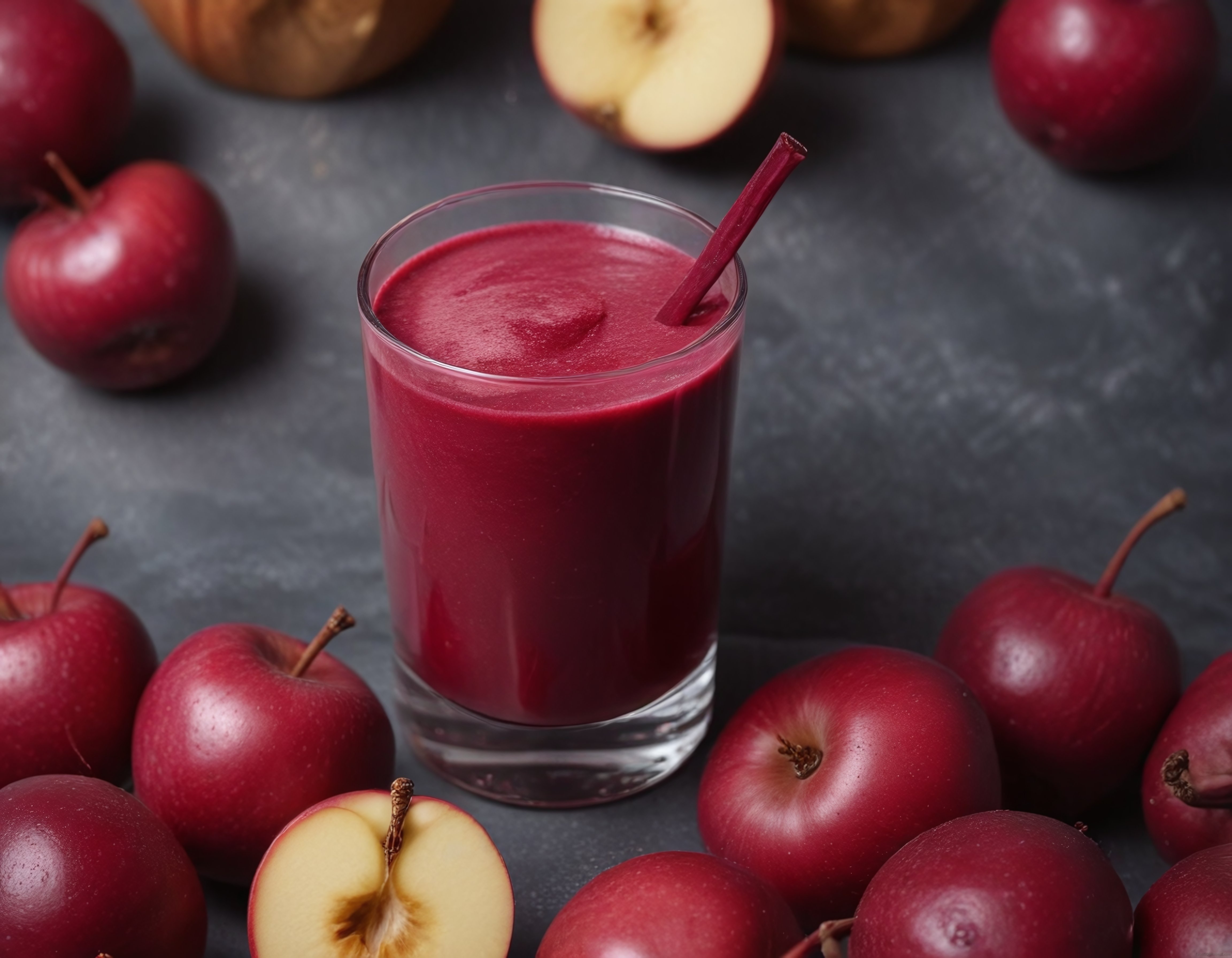 Koyu Kırmızı Elmalı Vitamin Bombası Ferahlatıcı Smoothie Tarifi
