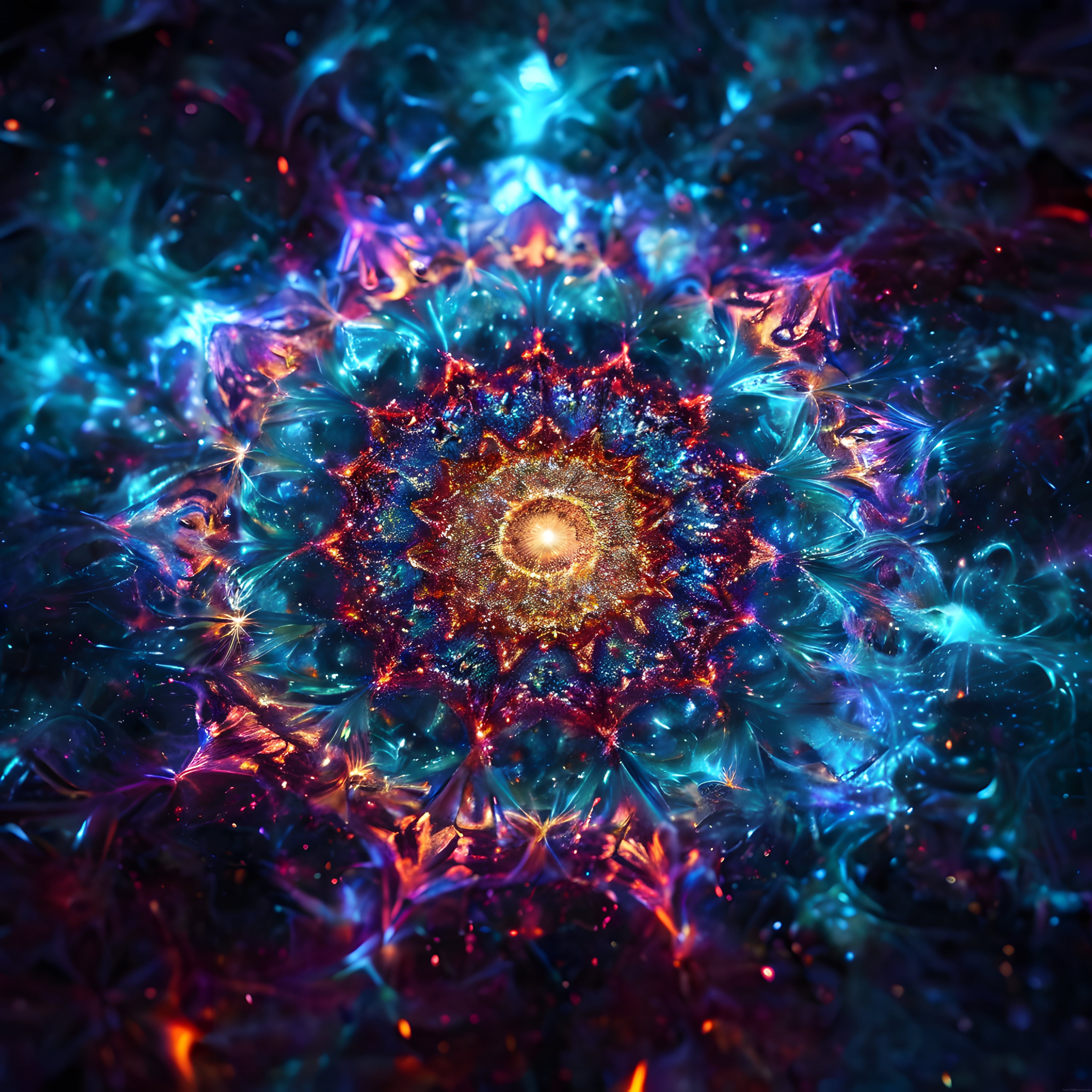 Kozmik Mandala: Evrenin Merkezinde Renklerin ve Işığın Büyüleyici Dansı