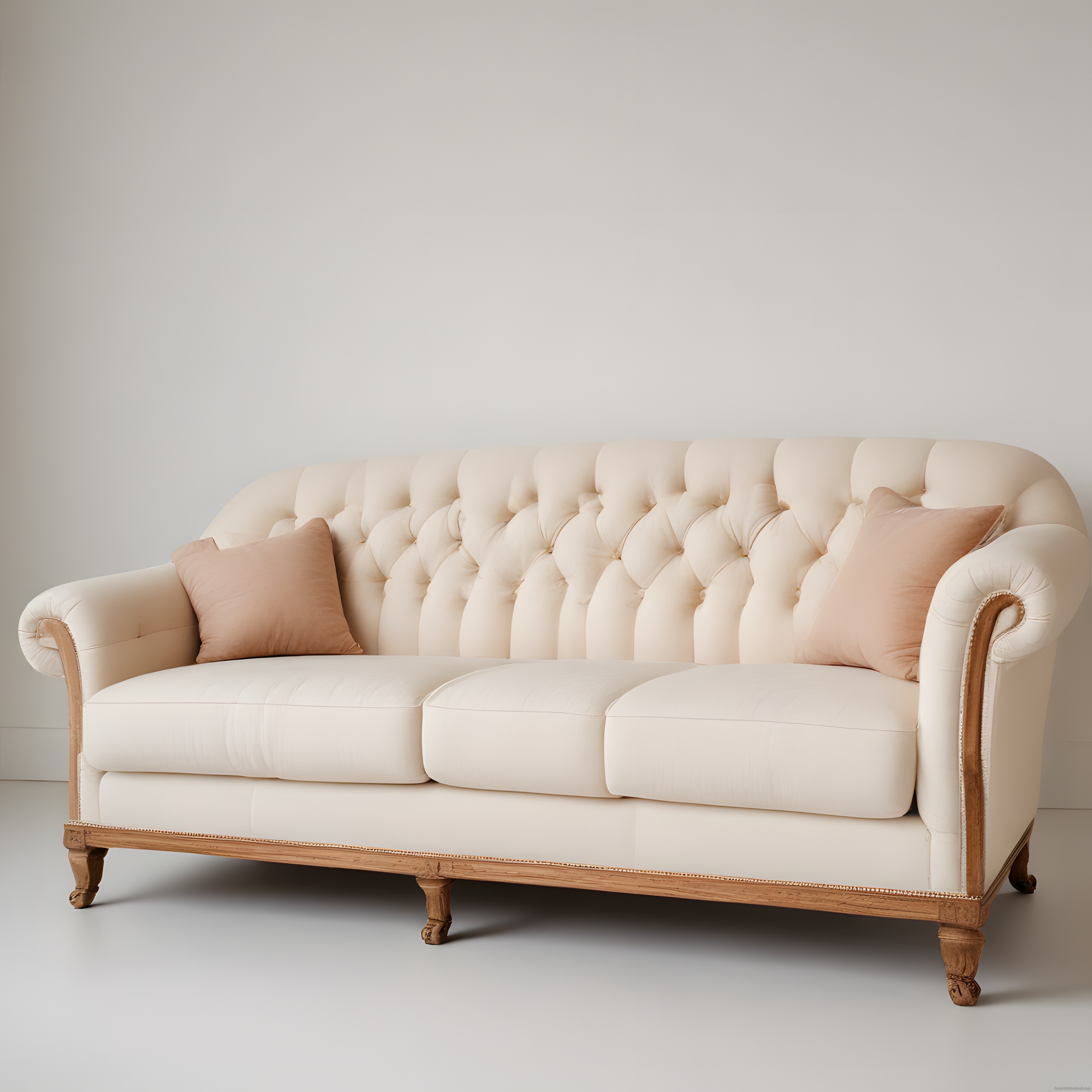 Krem Kapitone Chesterfield Kanepe ile Sıcak Davetkar Salon Dekorasyonu