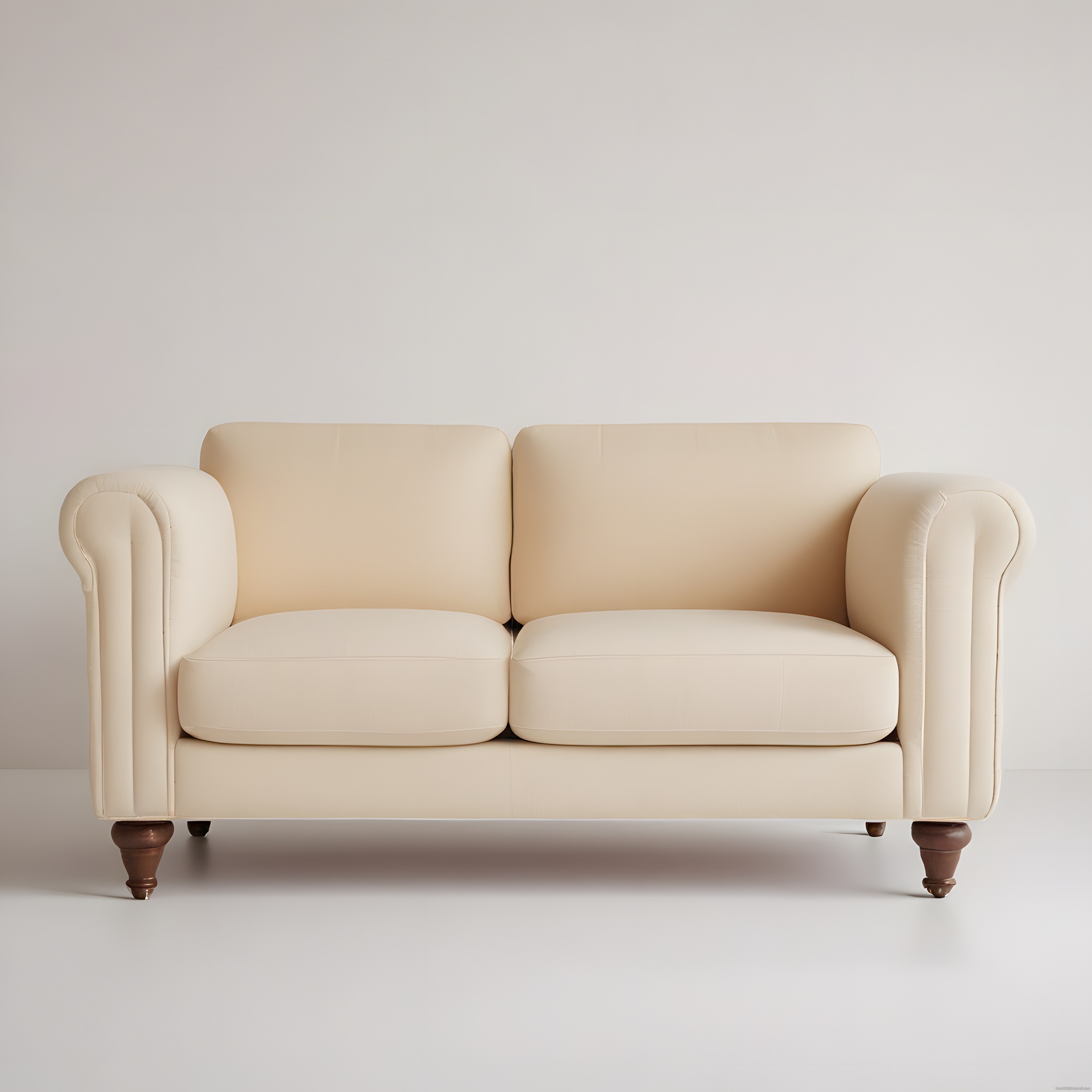 Krem Rengi Klasik Chesterfield İkili Kanepe: Minimalist İç Mekan Tasarımı