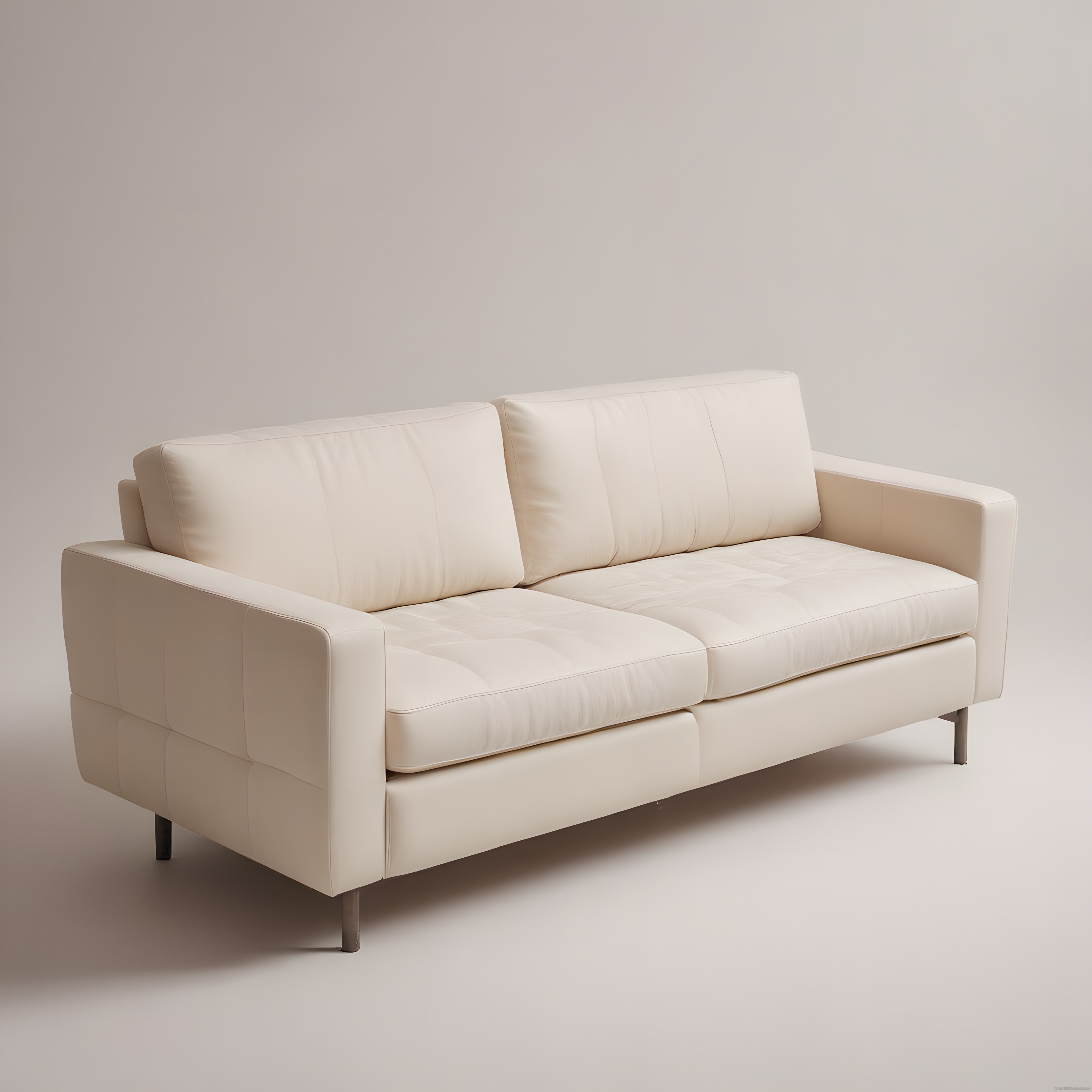 Krem Rengi Modern Minimalist İkili Kanepe: Tasarım ve Konforun Buluştuğu Nokta