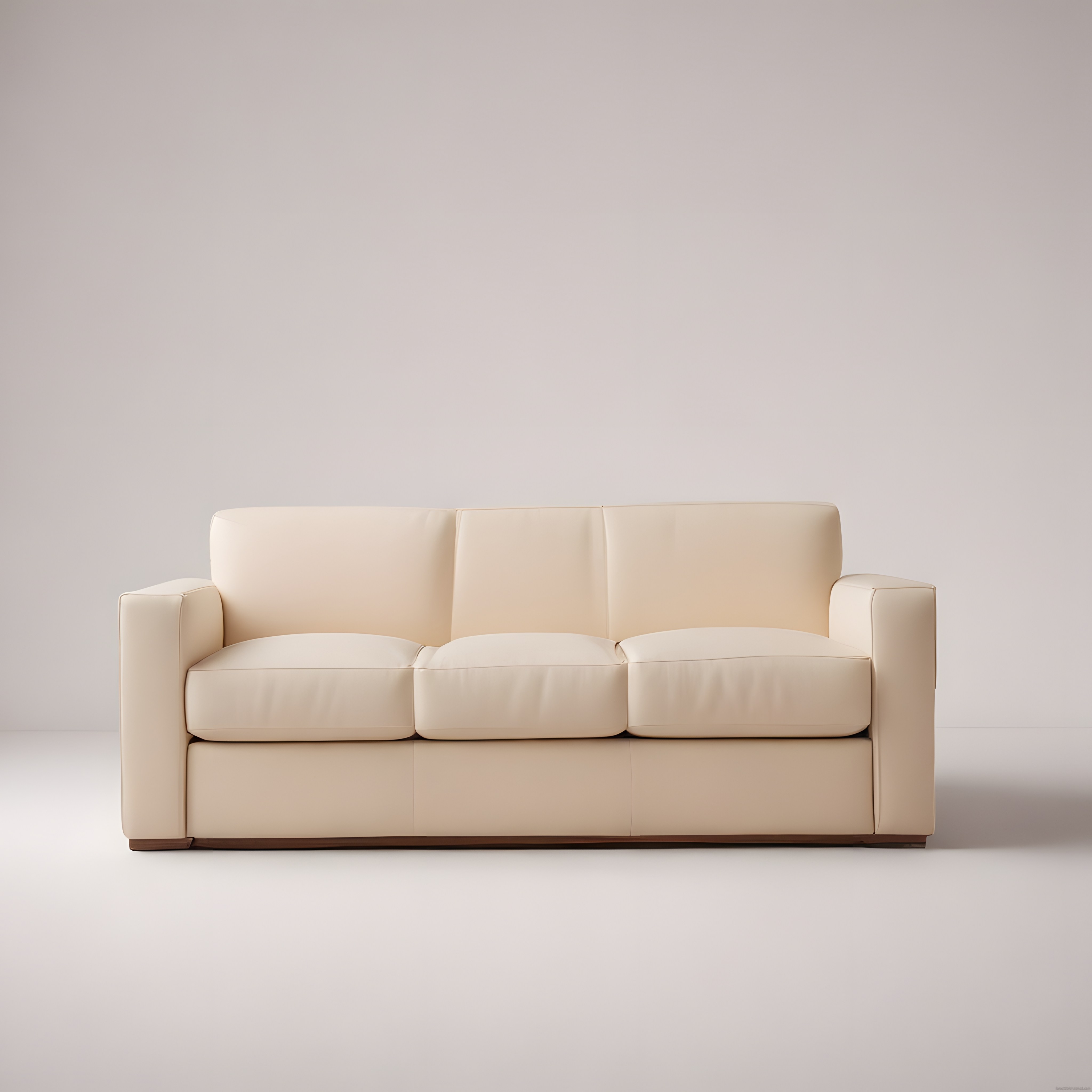 Krem Rengi Modern Üçlü Kanepe ile Sade ve Şık Salon Dekorasyonu Fikri