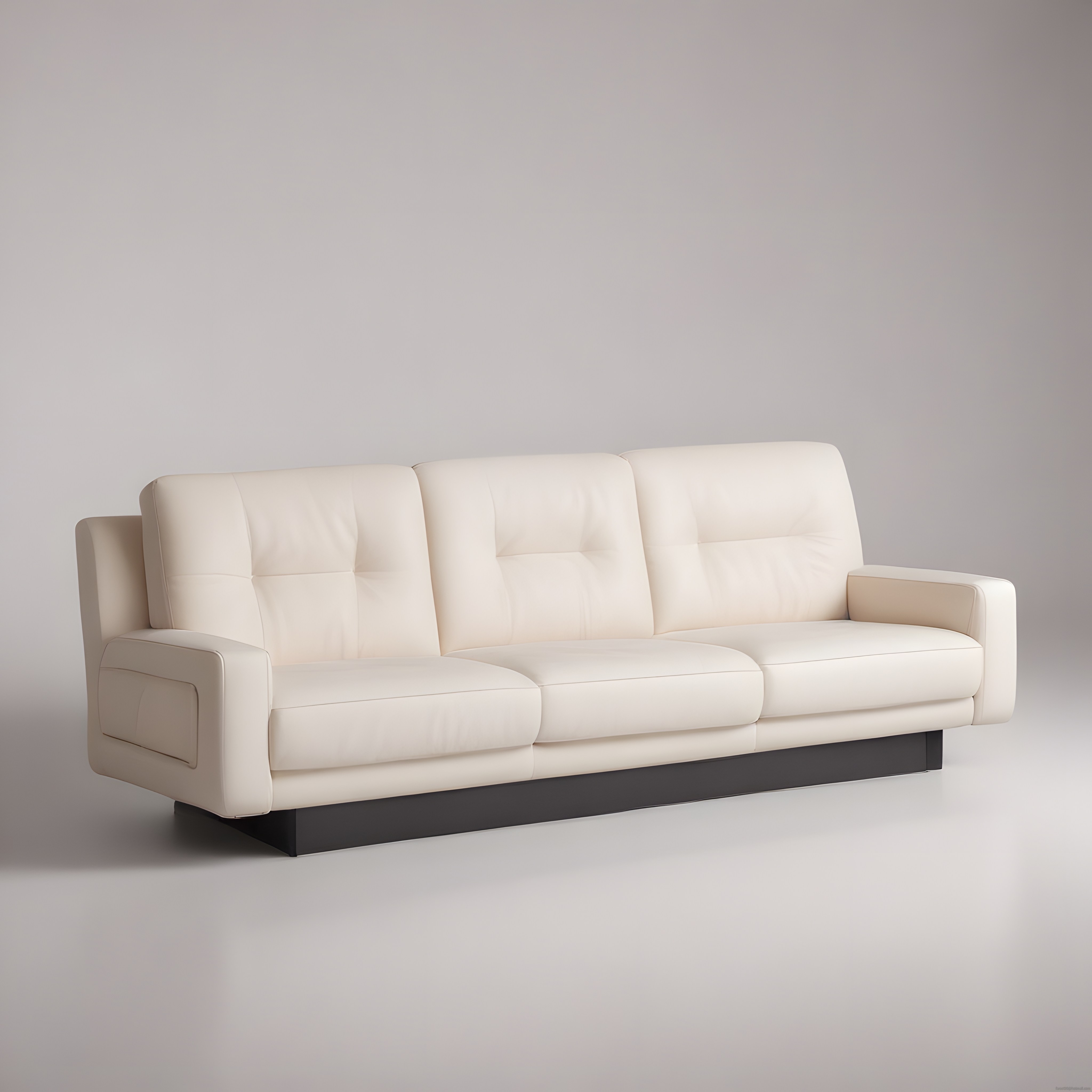 Krem Rengi Modern Üçlü Kanepe: Minimalist Tasarım ve Konforlu Salon Mobilyası
