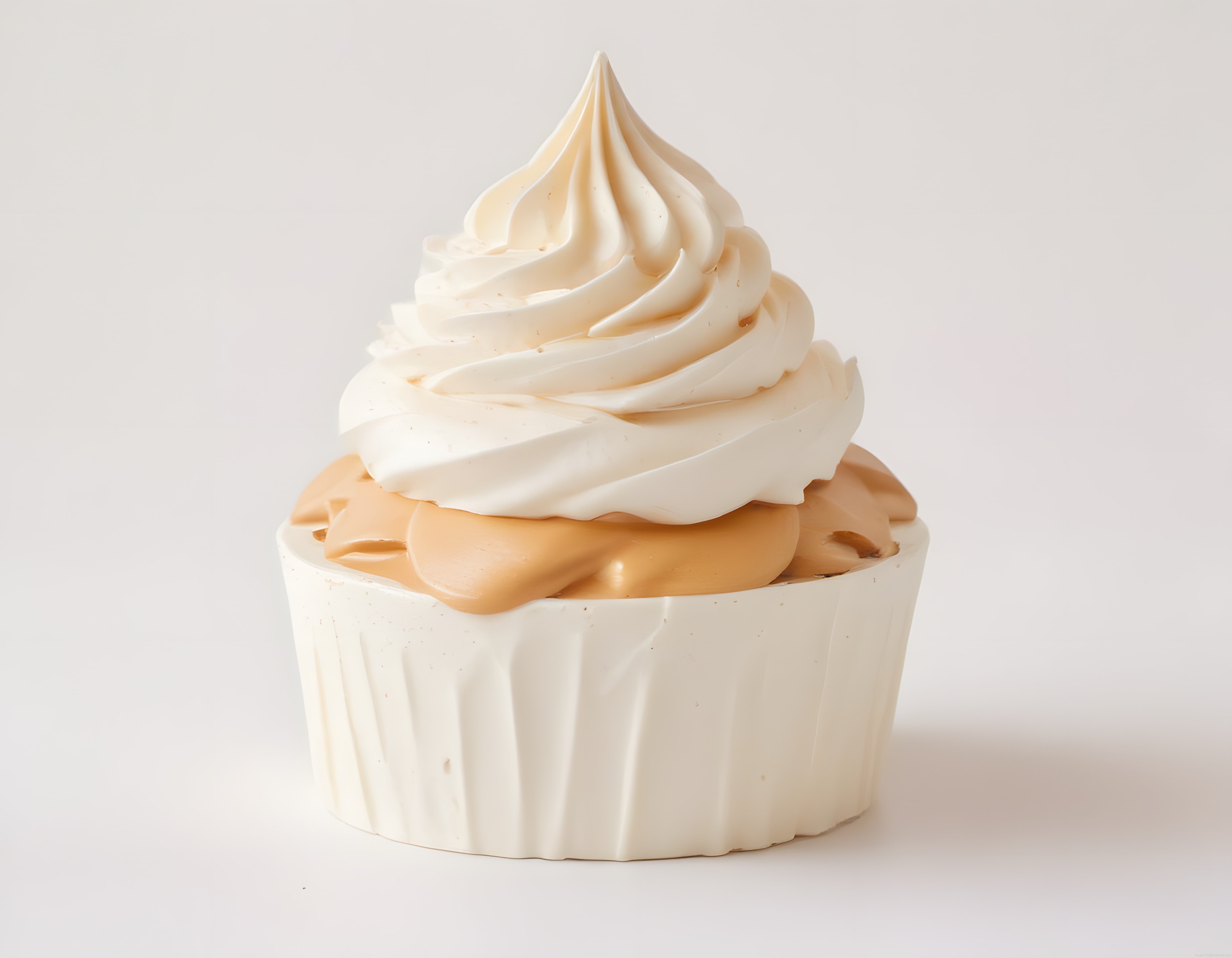 Krem Şantili ve Karamel Soslu Butik Cupcake: Minimal Tatlı Sunum