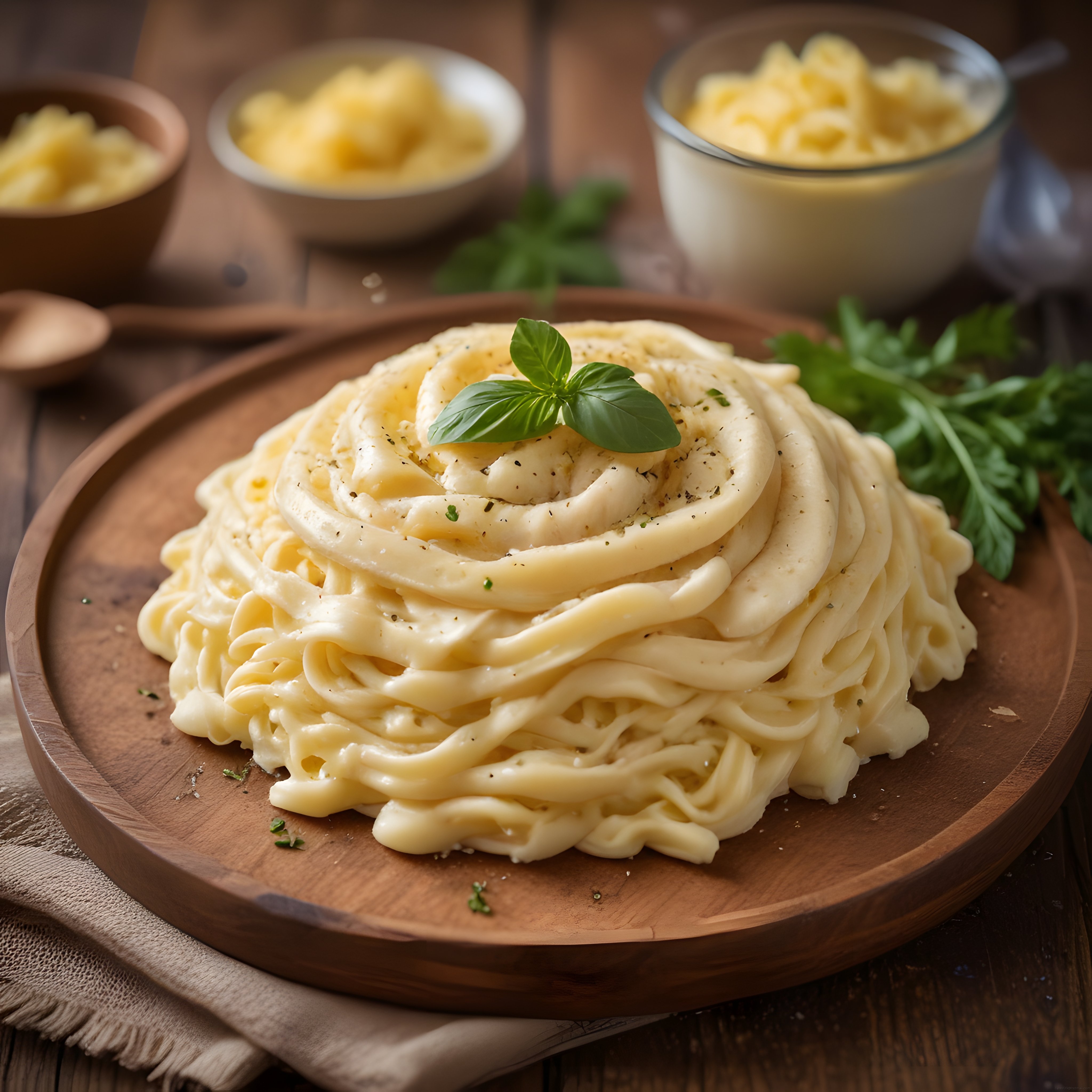 Kremalı Fettuccine Alfredo Tarifi ve Ev Yapımı Özel Soslu Makarna Sunumu