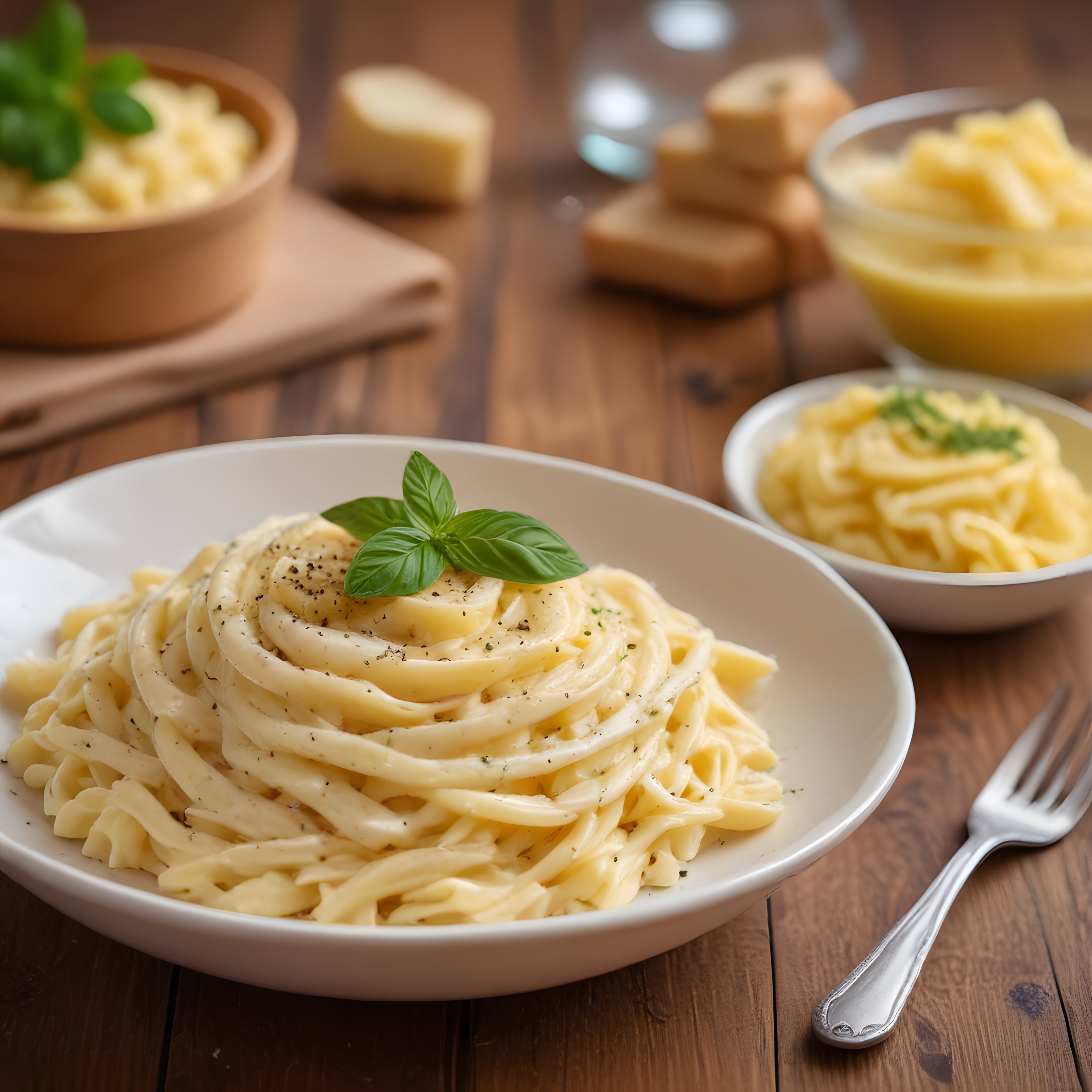 Kremalı Fettucine Alfredo Sunumu: Ev Yapımı İtalyan Makarna Tarifi
