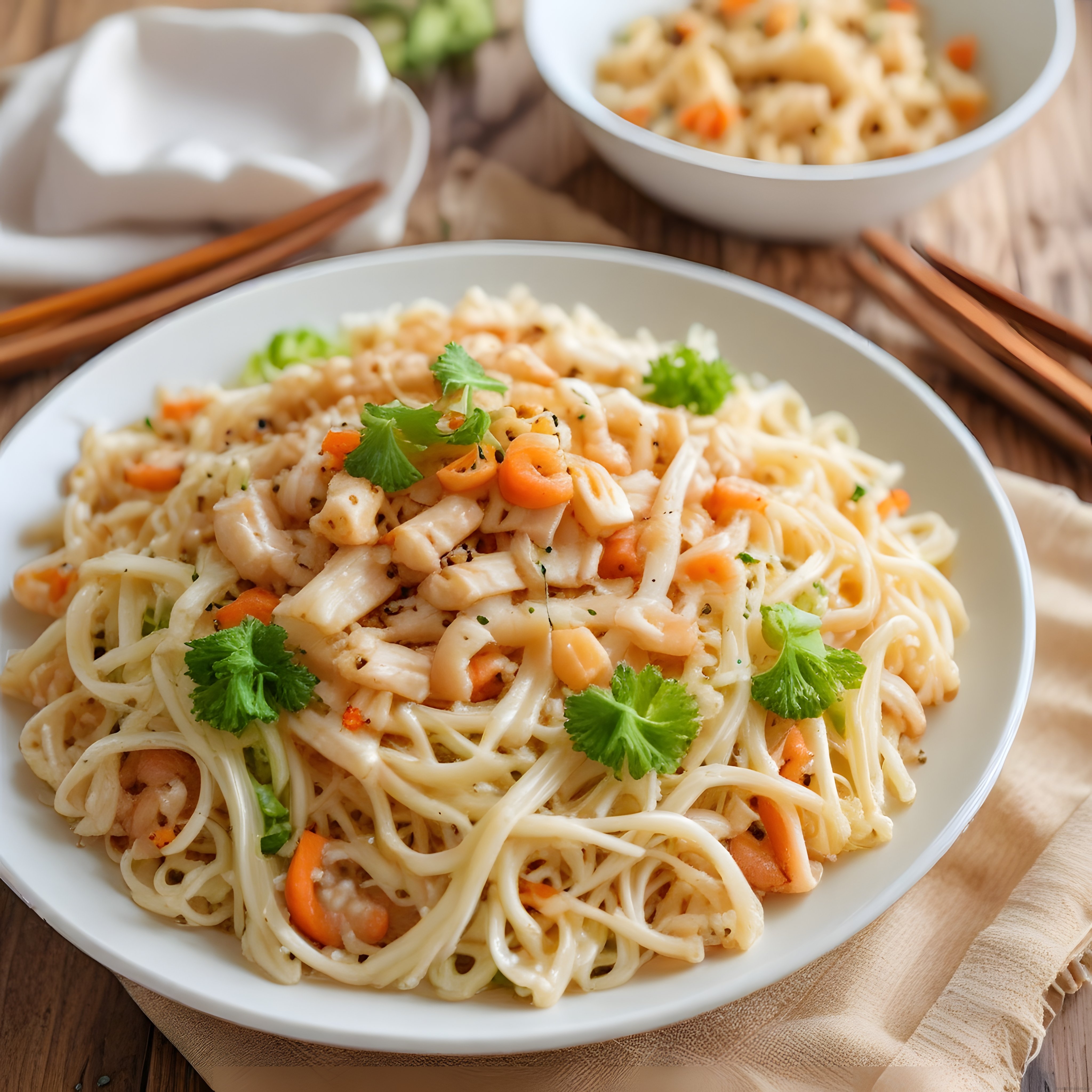Kremalı Karidesli Tavuklu Noodle Tarifi: Pratik Asya Mutfağı Lezzeti