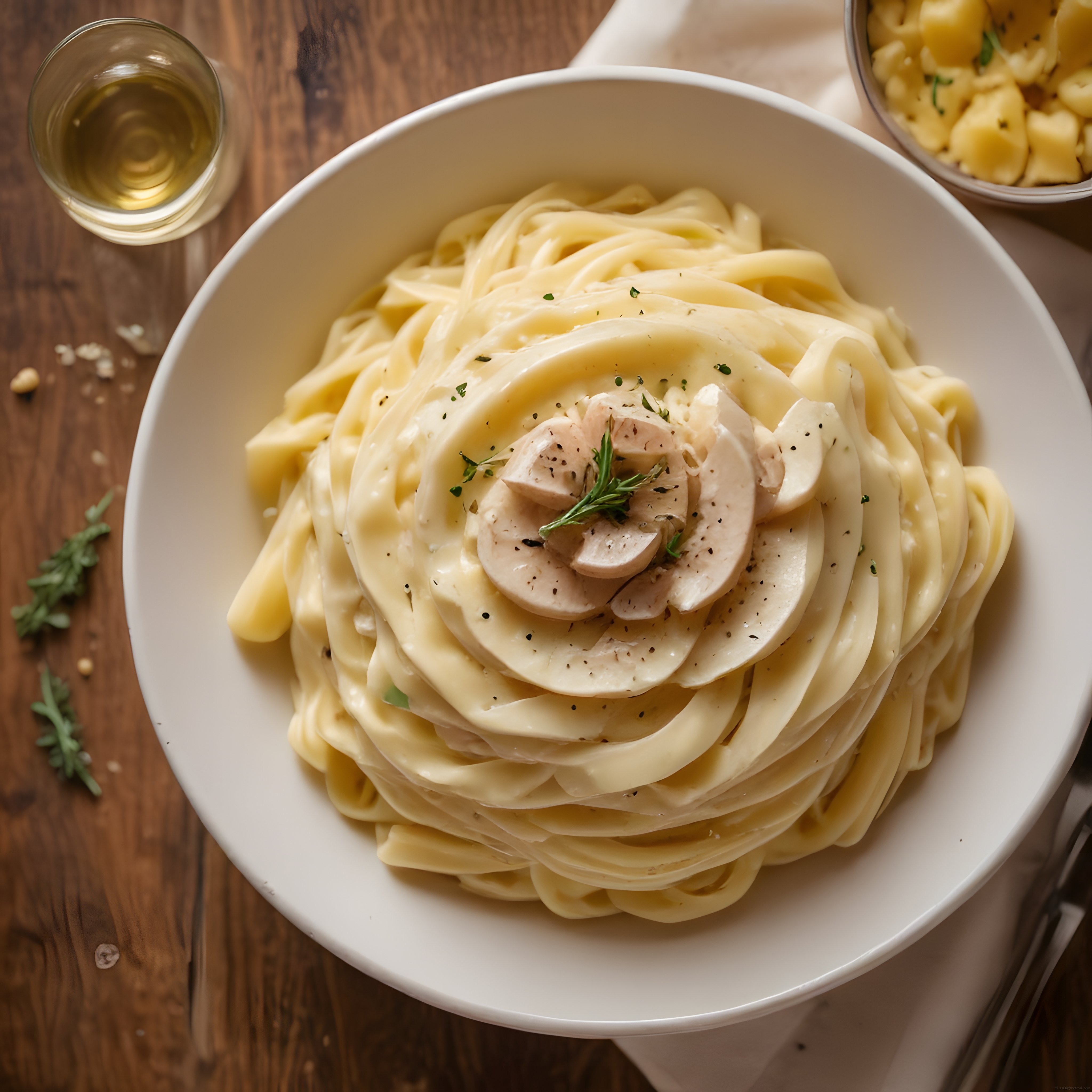 Kremalı Mantarlı Fettuccine Tarifi: Sıcak Servis Edilmiş İtalyan Lezzeti