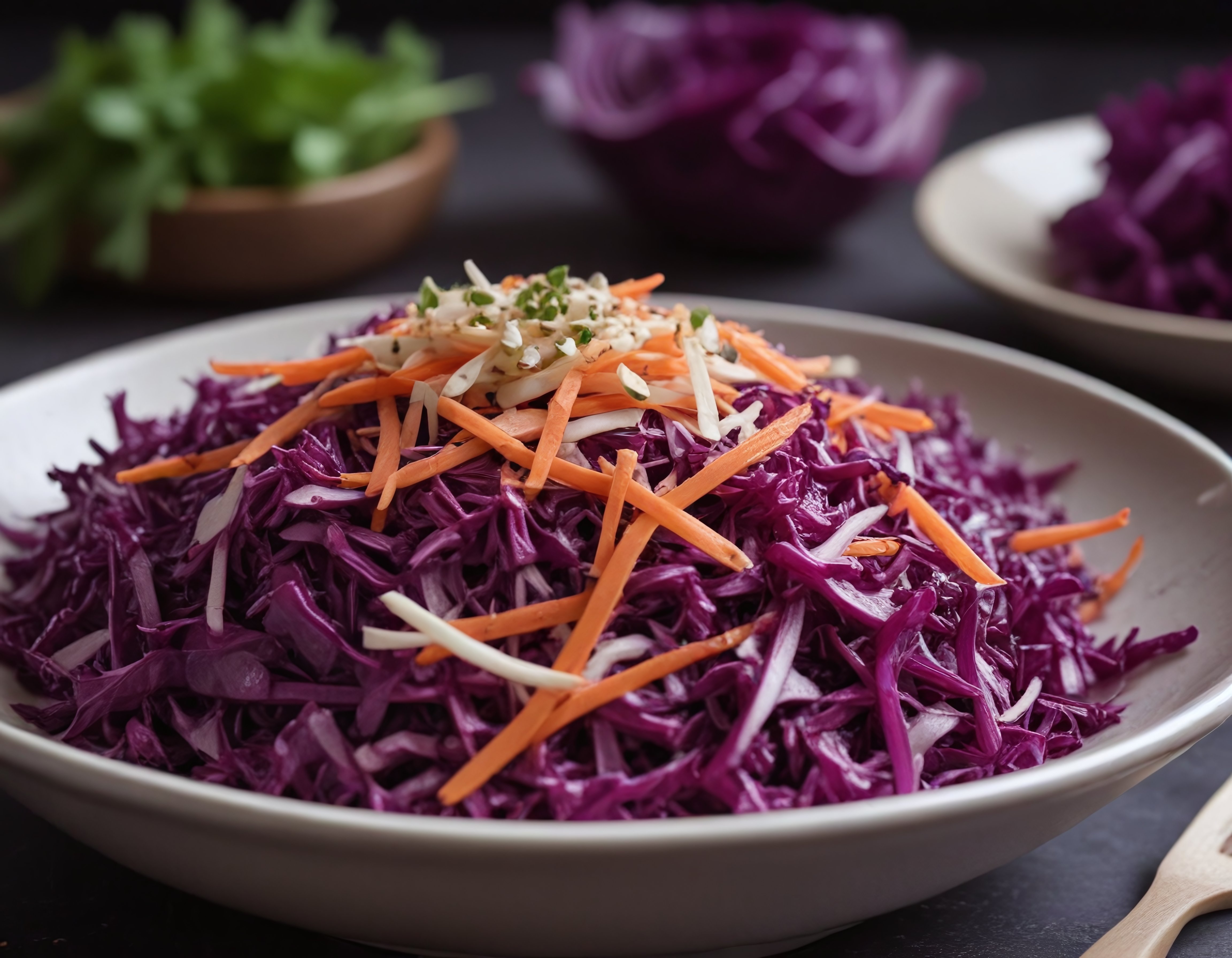 Kremalı Mor Lahana Salatası: Sağlıklı ve Renkli Coleslaw Tarifi