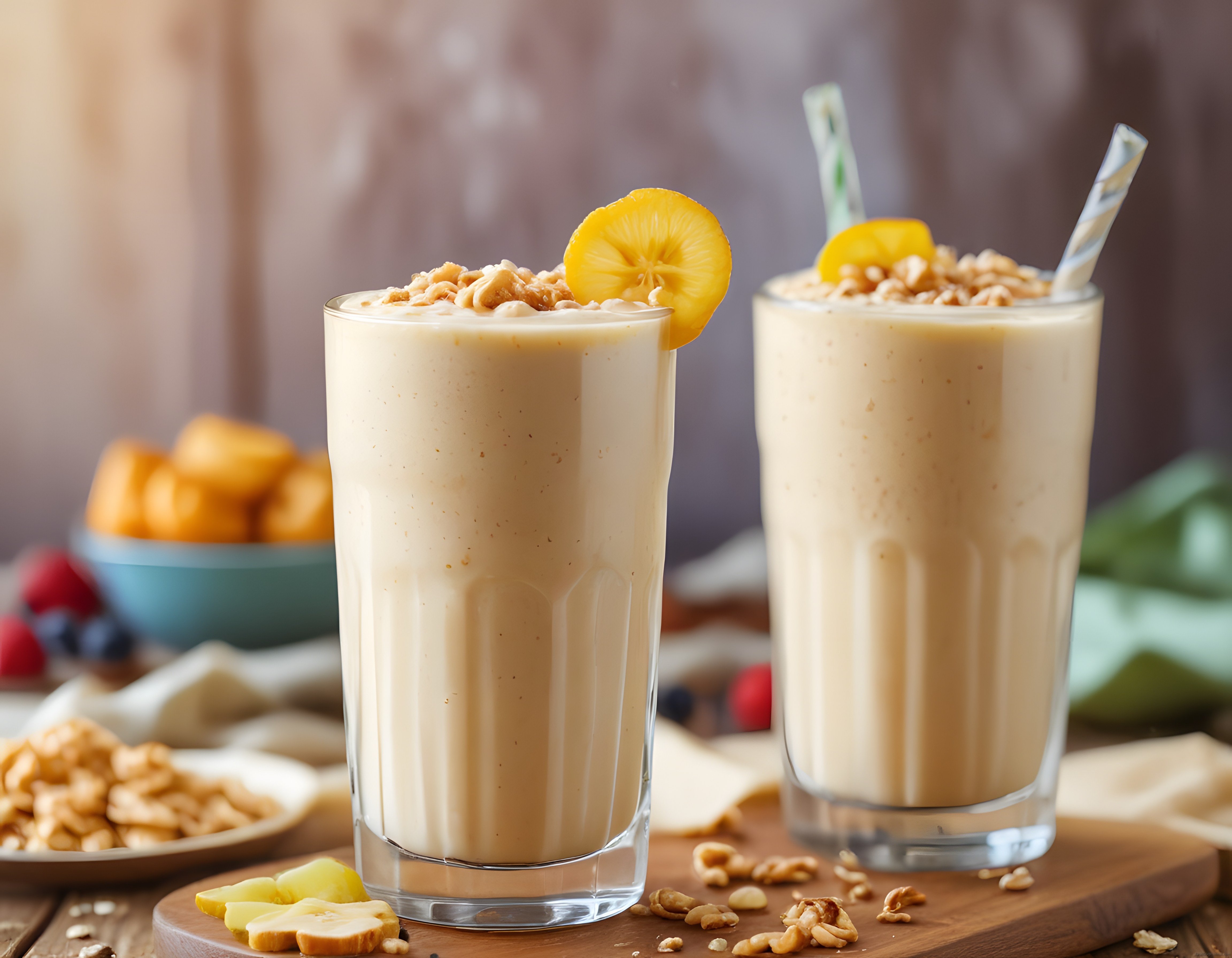 Kremalı Muzlu Smoothie Tarifi: Ceviz ve Taze Meyve ile Ev Yapımı Sağlıklı İçecek