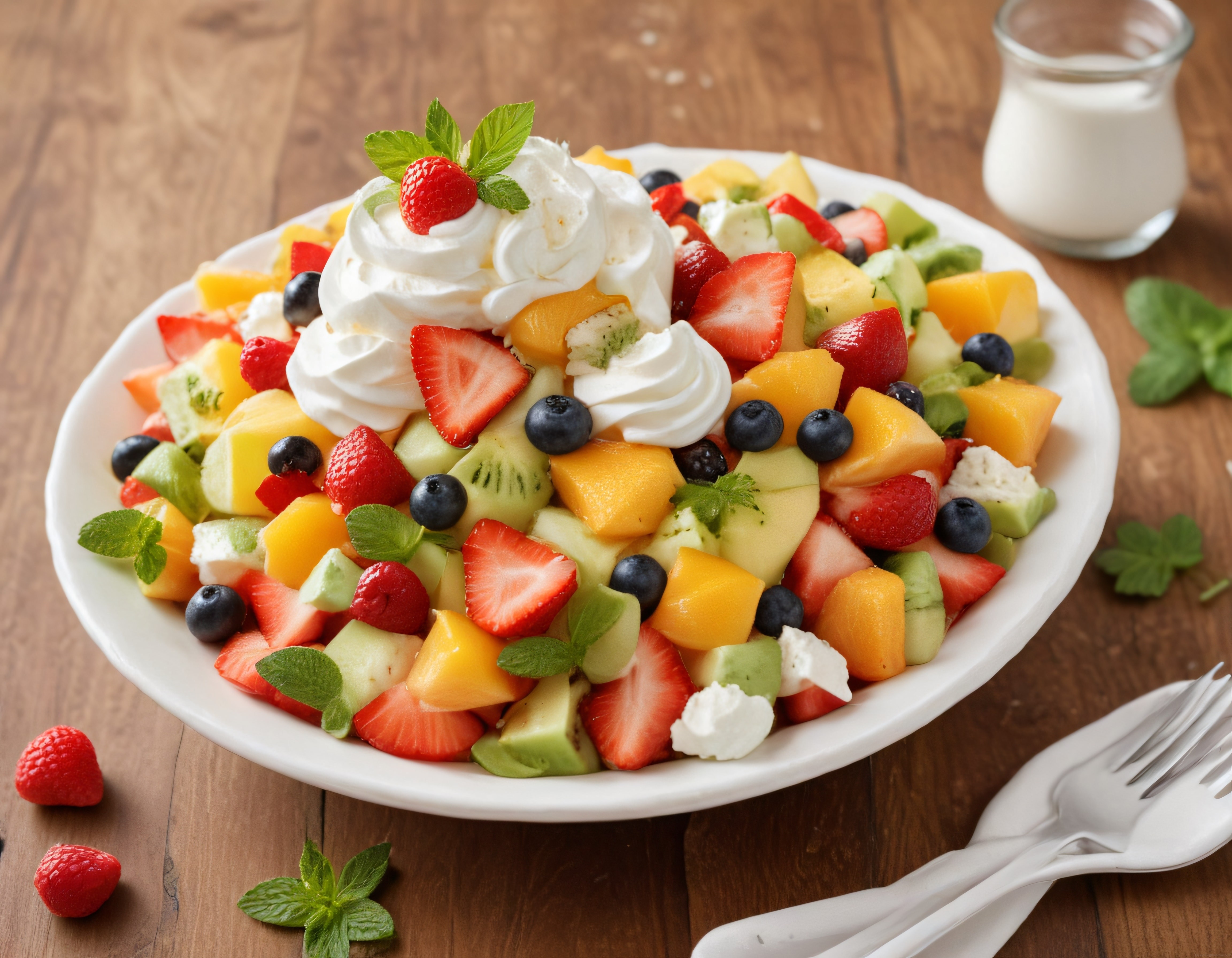Kremalı Renkli Meyve Salatası Tarifi ve Pratik Sunum Önerileri
