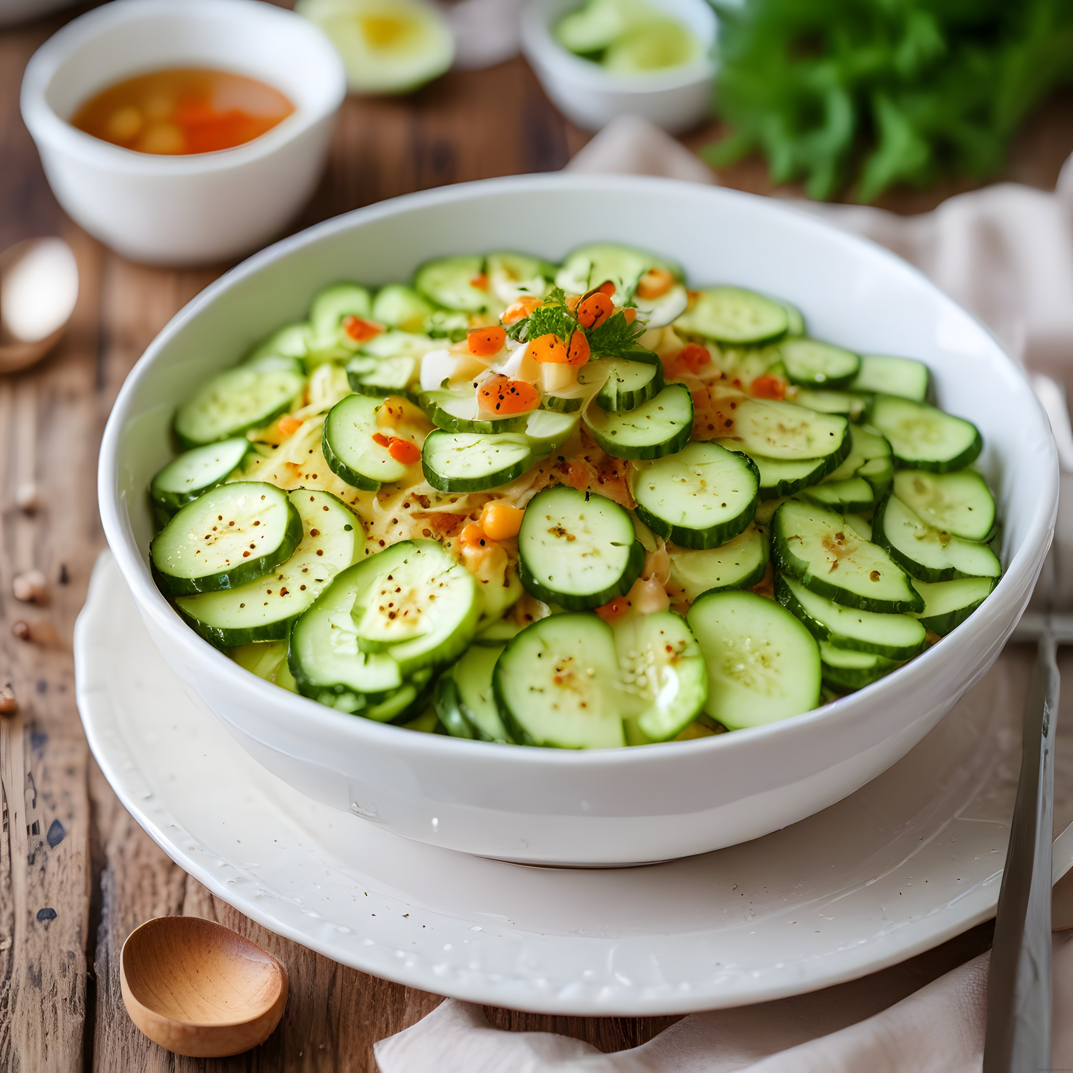 Kremalı Salatalık Salatası: Ev Yapımı Ferahlatıcı ve Sağlıklı Yaz Tarifi