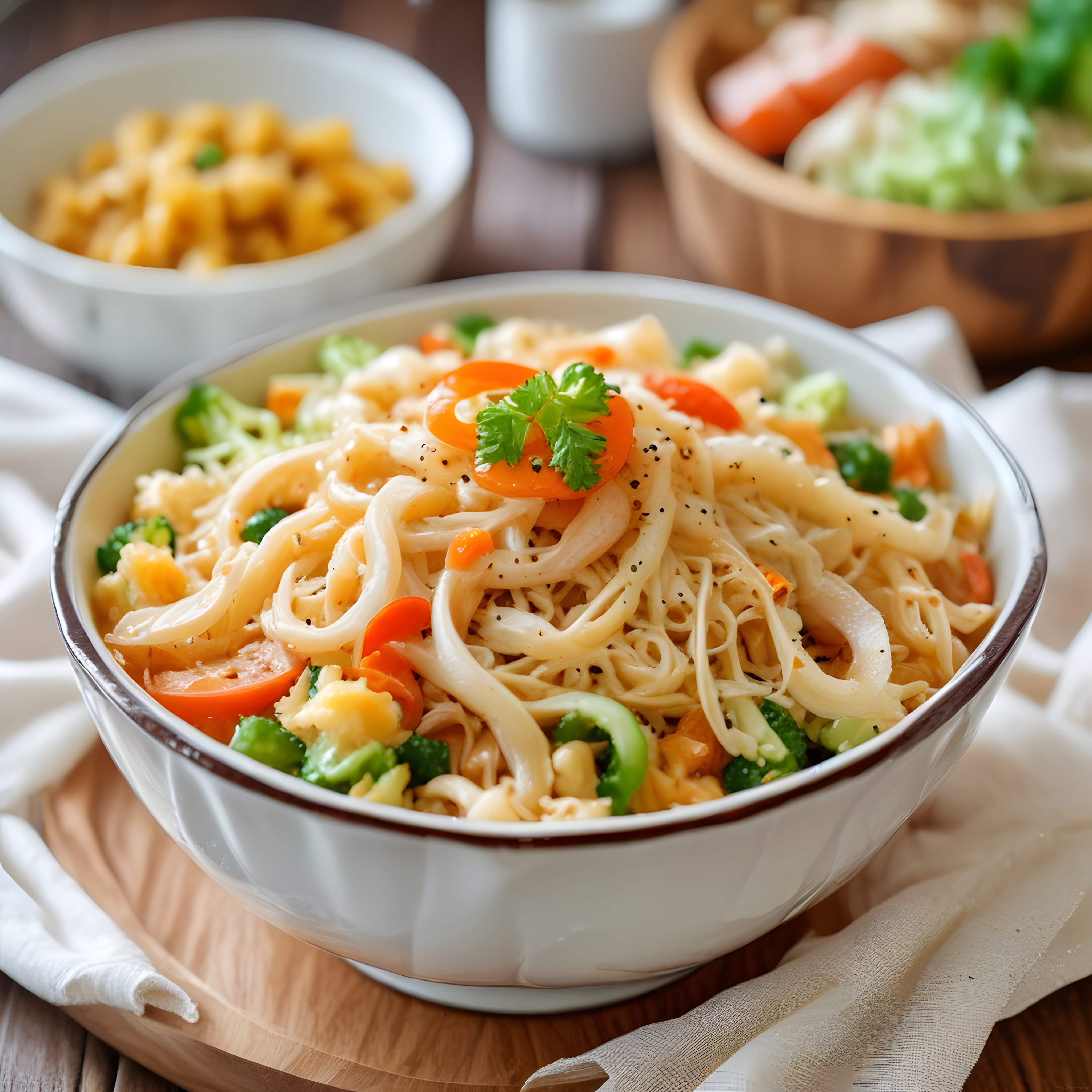 Kremalı Sebzeli Noodle Makarna Kasesi: Pratik ve Doyurucu Tarif