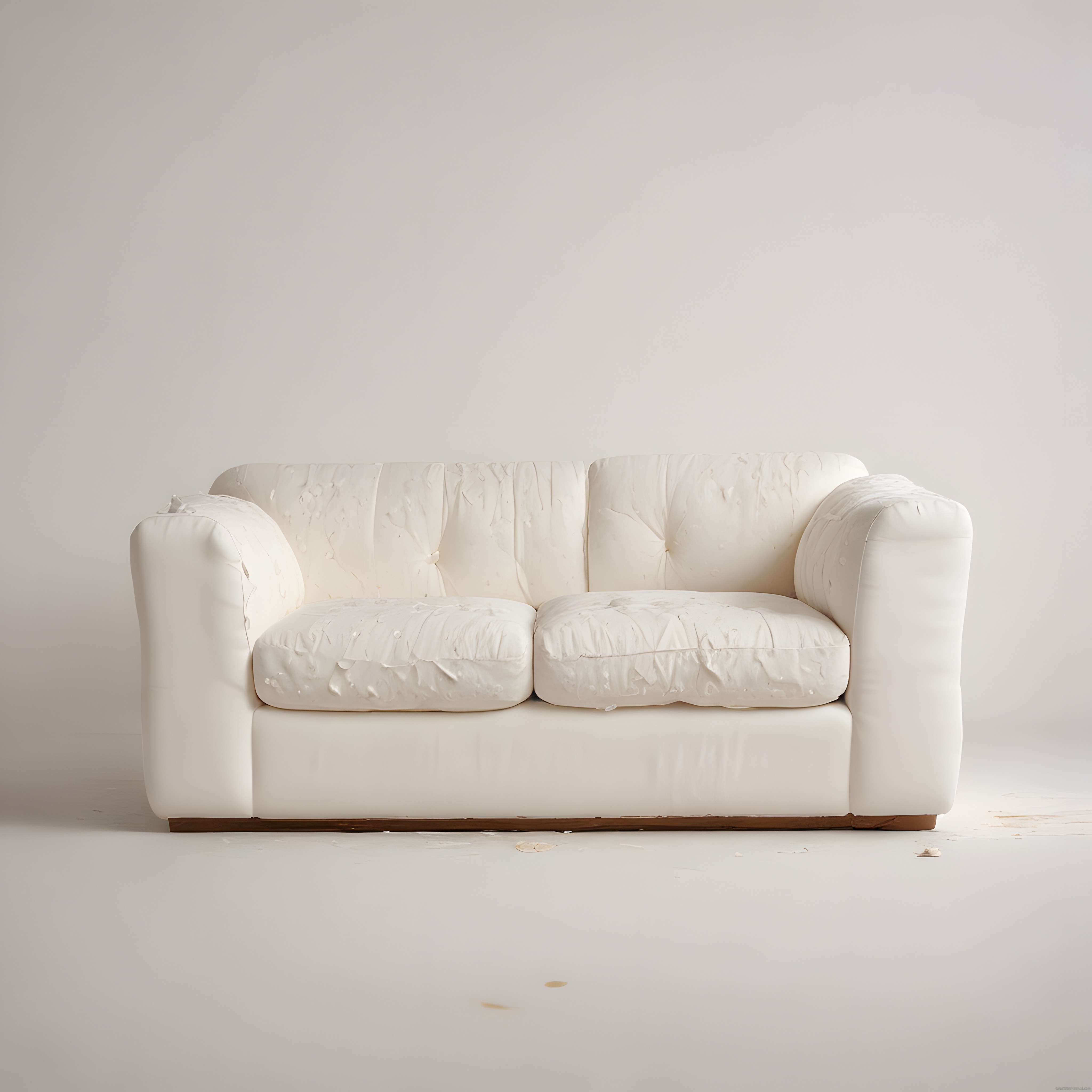 Kremalı sıvıya bulanmış modern koltuk ve minimalist dekorasyon görseli Kremalı sıvıya bulanmış modern koltuk ve minimalist dekorasyon görseli
