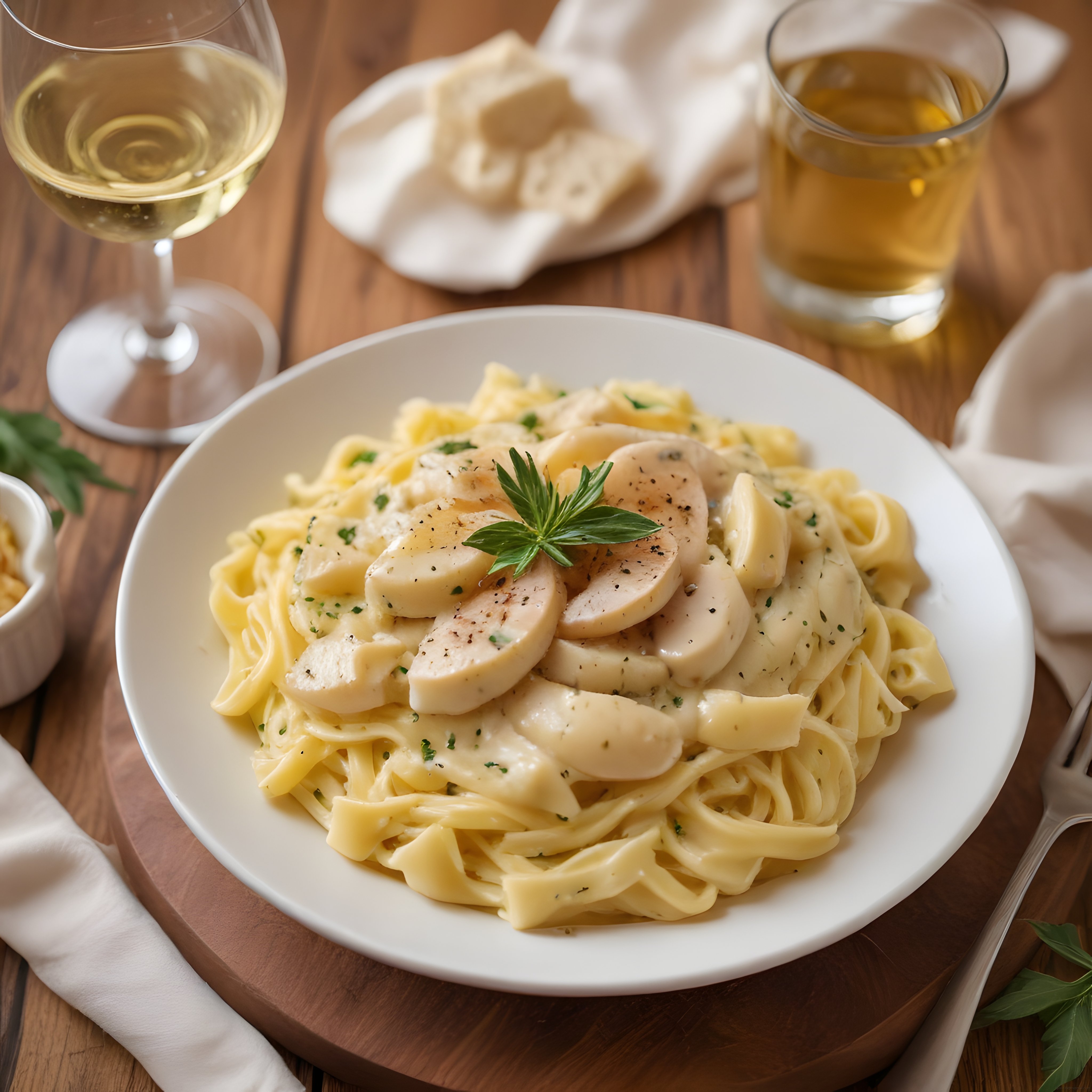Kremalı Tavuklu Fettuccine Alfredo Tarifi: Evde Restoran Lezzetinde Sunum