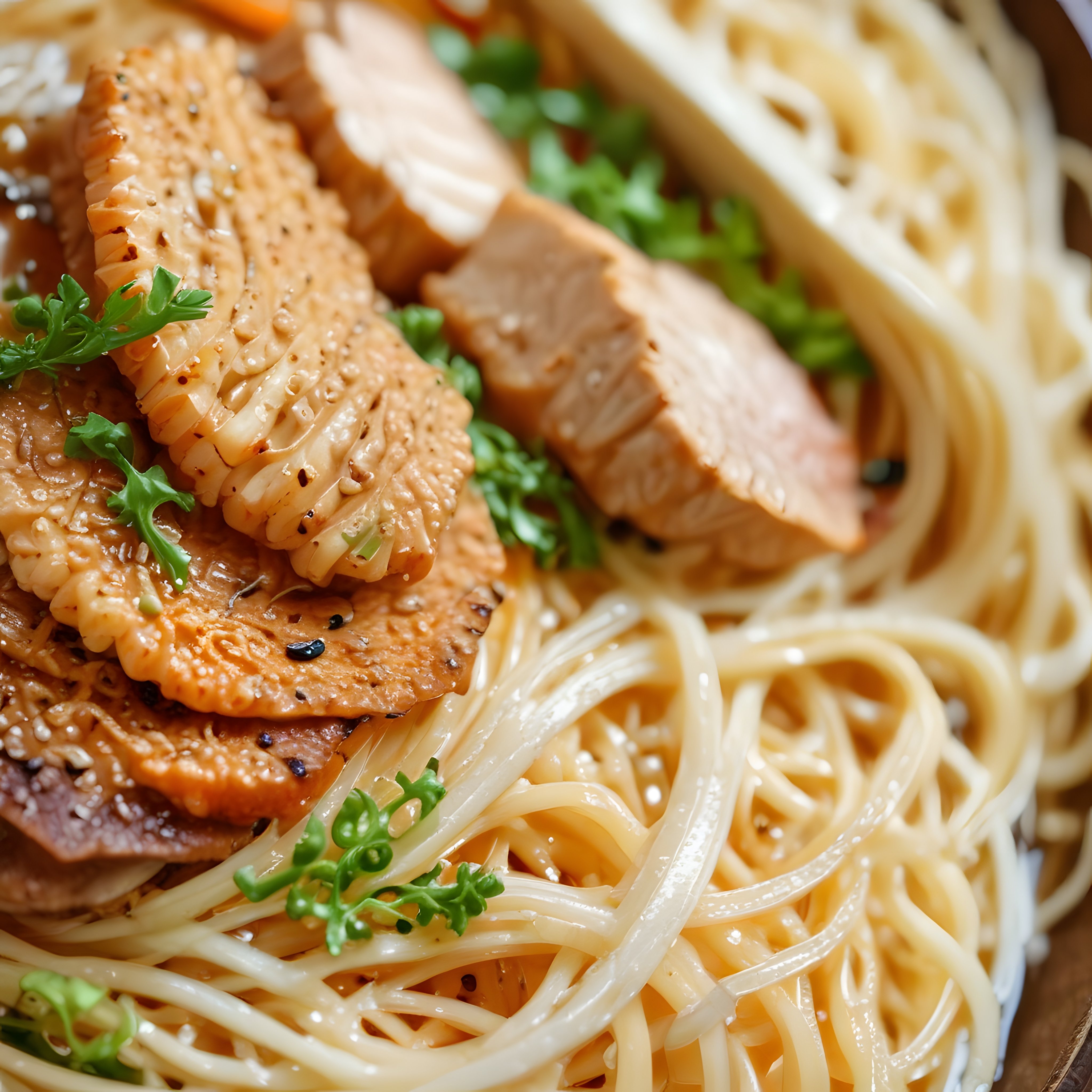 Kremalı Tavuklu Spagetti: Otlarla Süslenmiş Lezzetli Makarna Tarifi