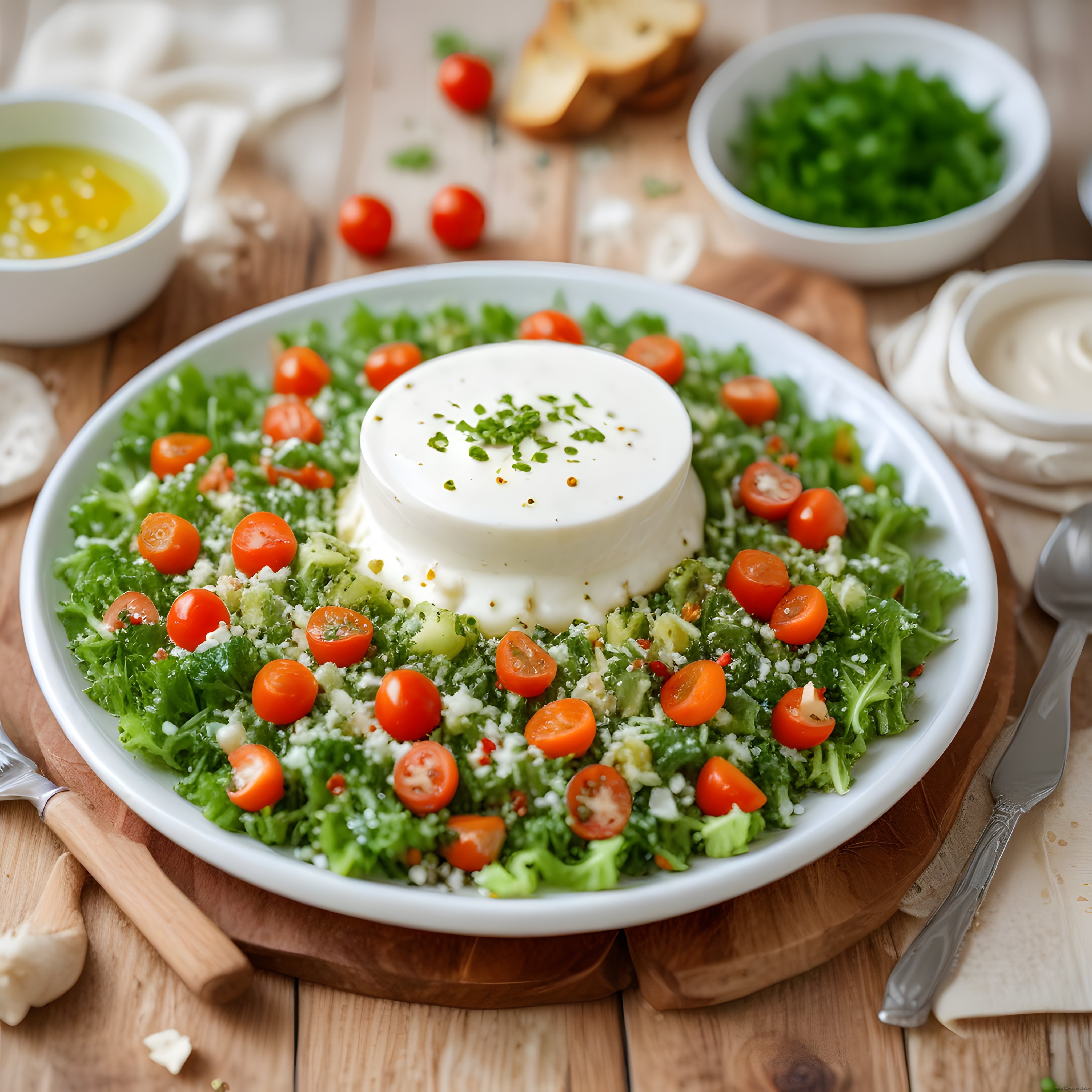 Kremamsı Burrata ve Taze Sebzelerle Hazırlanan Sağlıklı Salata Tarifi