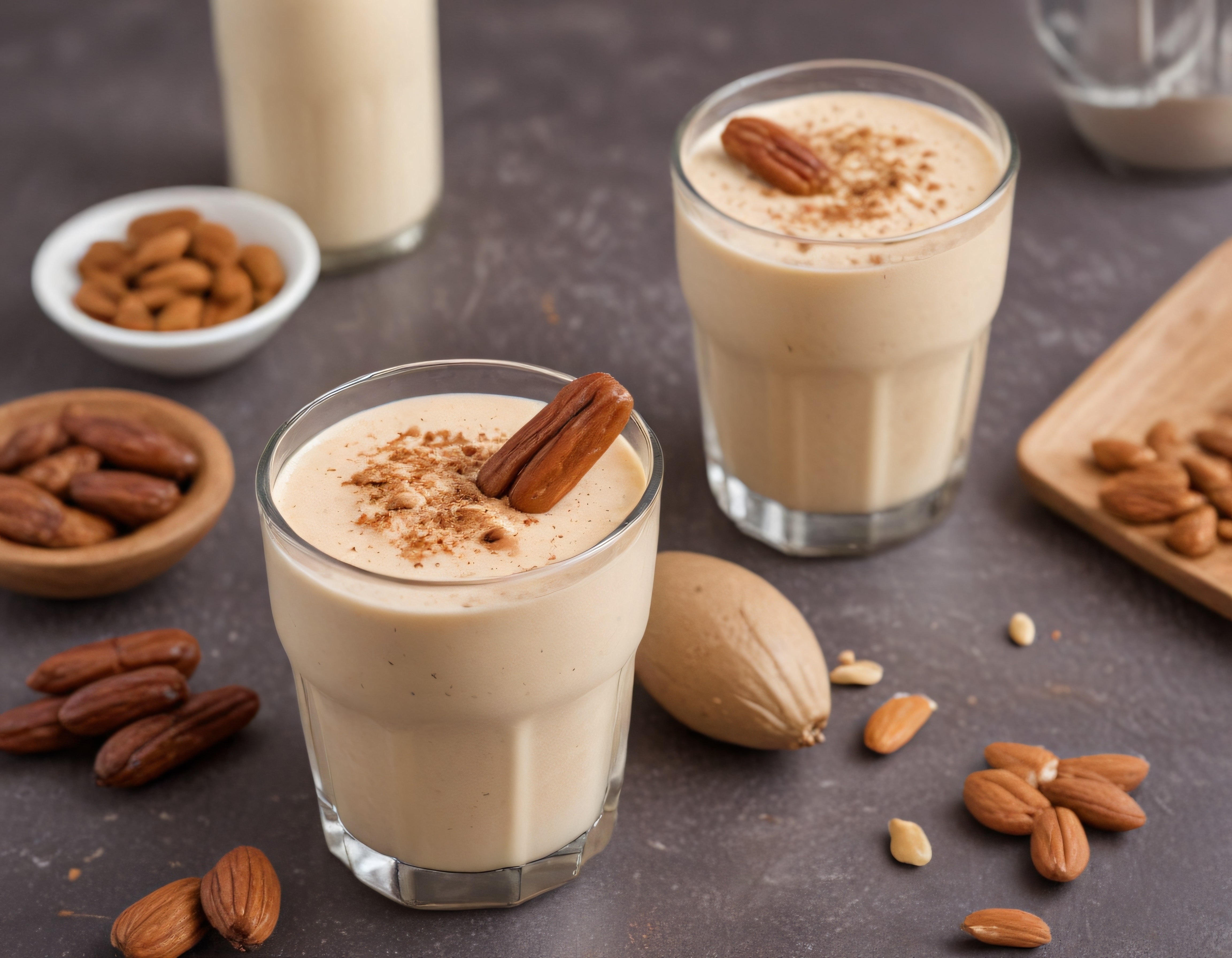 Kremsi Badem ve Pekan Sütü Smoothie: Sağlıklı ve Lezzetli Bir İçecek