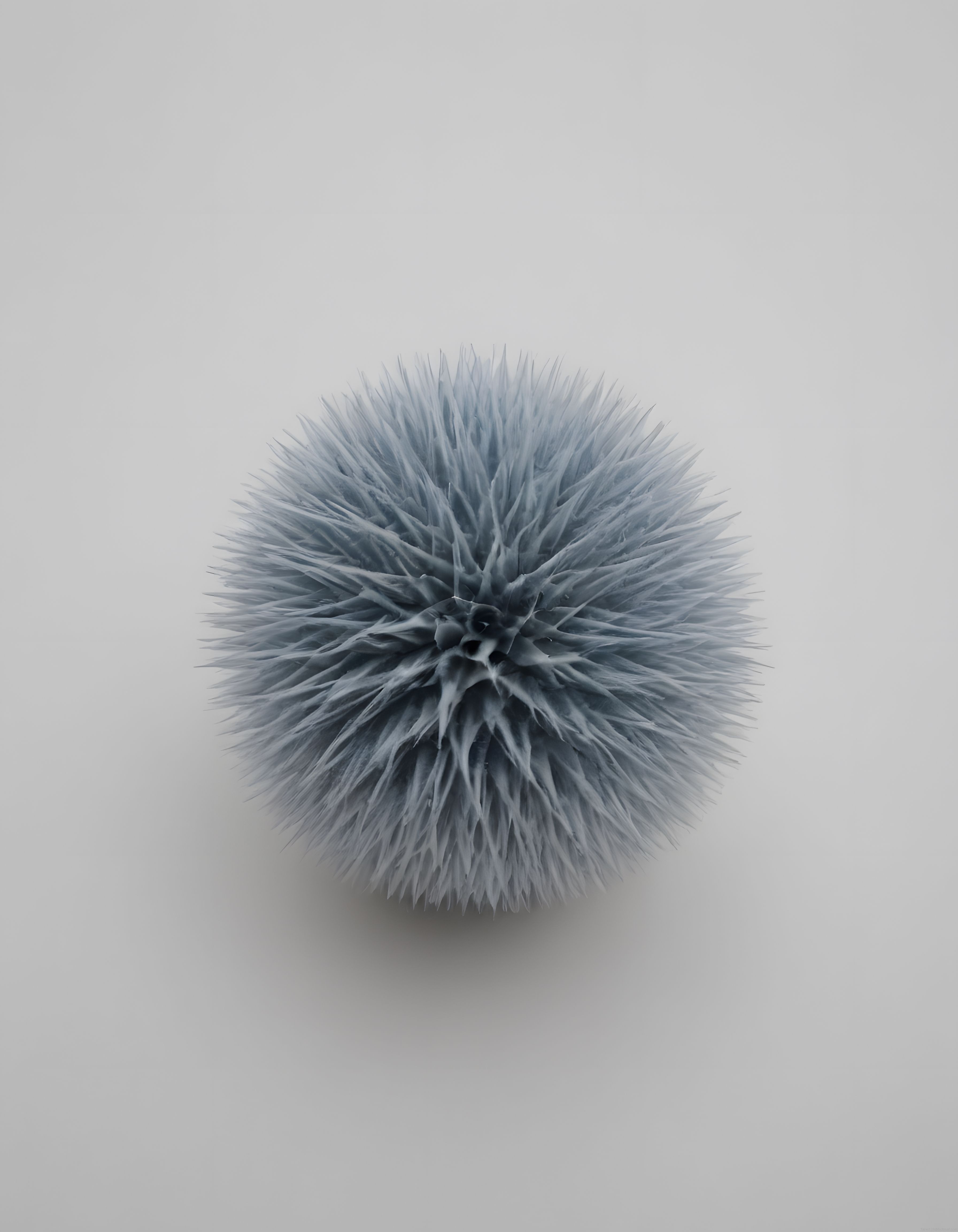 Kristalize Buz Küresi: Minimalist 3D Dijital Sanat ve Abstrakt Tasarım