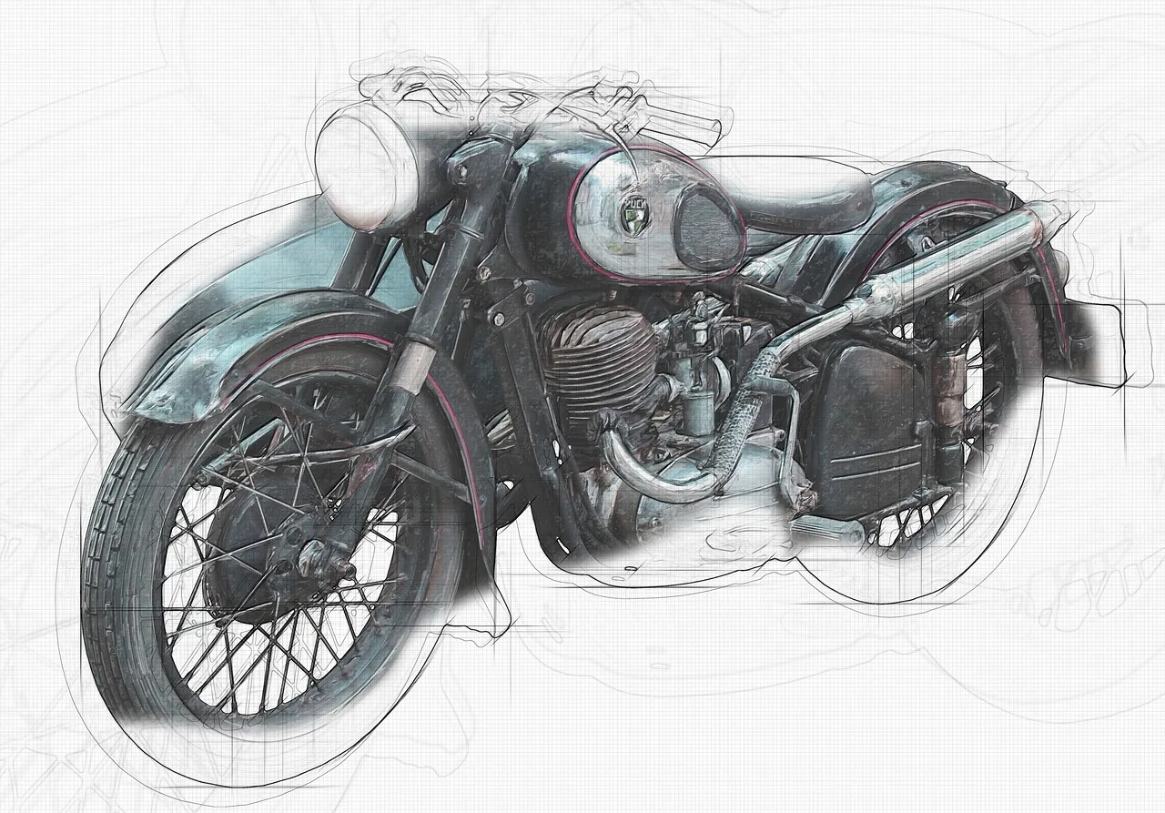 Kromlu klasik motosiklet sidecar - retro taşıma