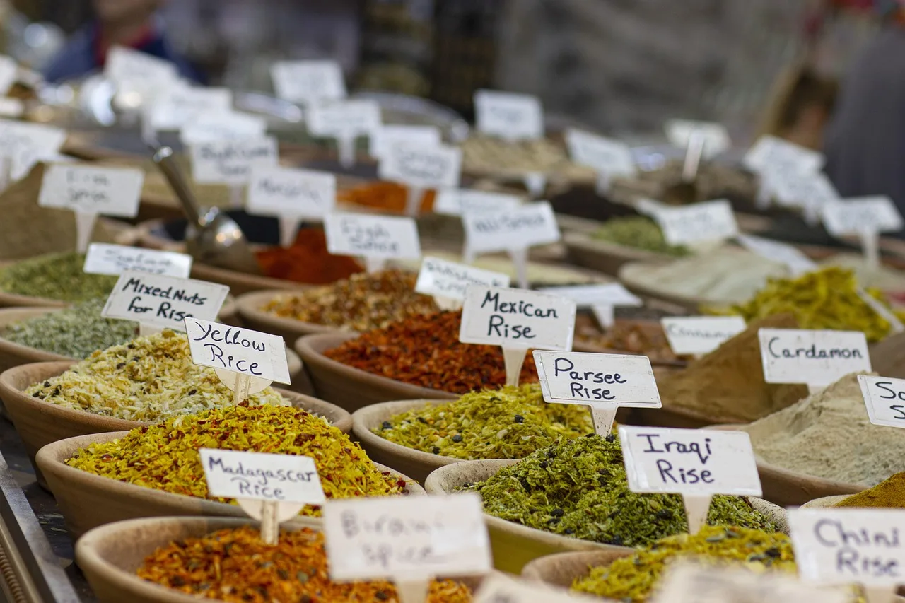 Kudüs kapalı çarşı baharat tezgahı manzarası