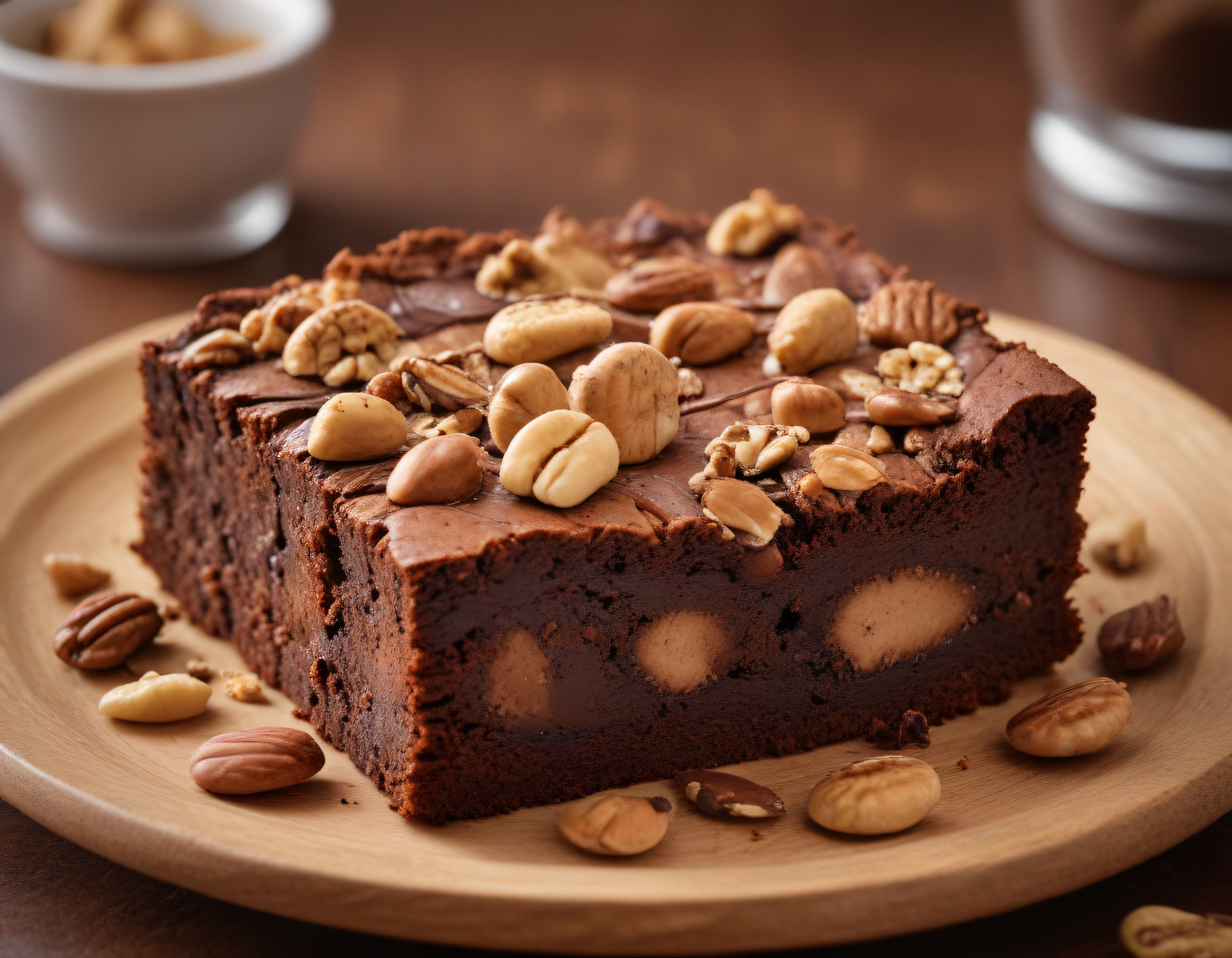 Kuruyemişli Çikolatalı Islak Brownie Kek Dilimi ve Tatlı Tarifi