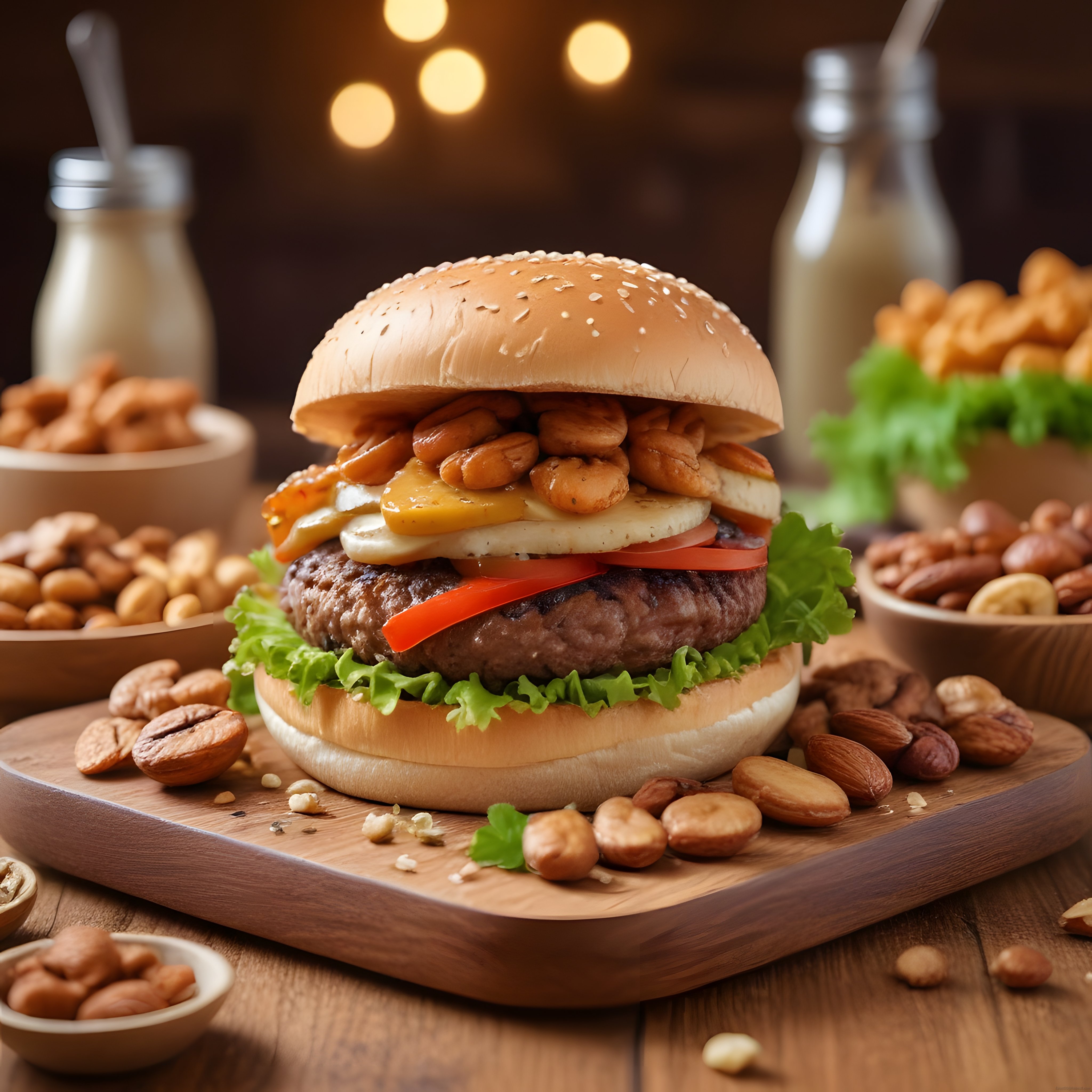 Kuruyemişli Gourmet Hamburger: Badem ve Fındıkla Zenginleştirilmiş Nefis Tarif
