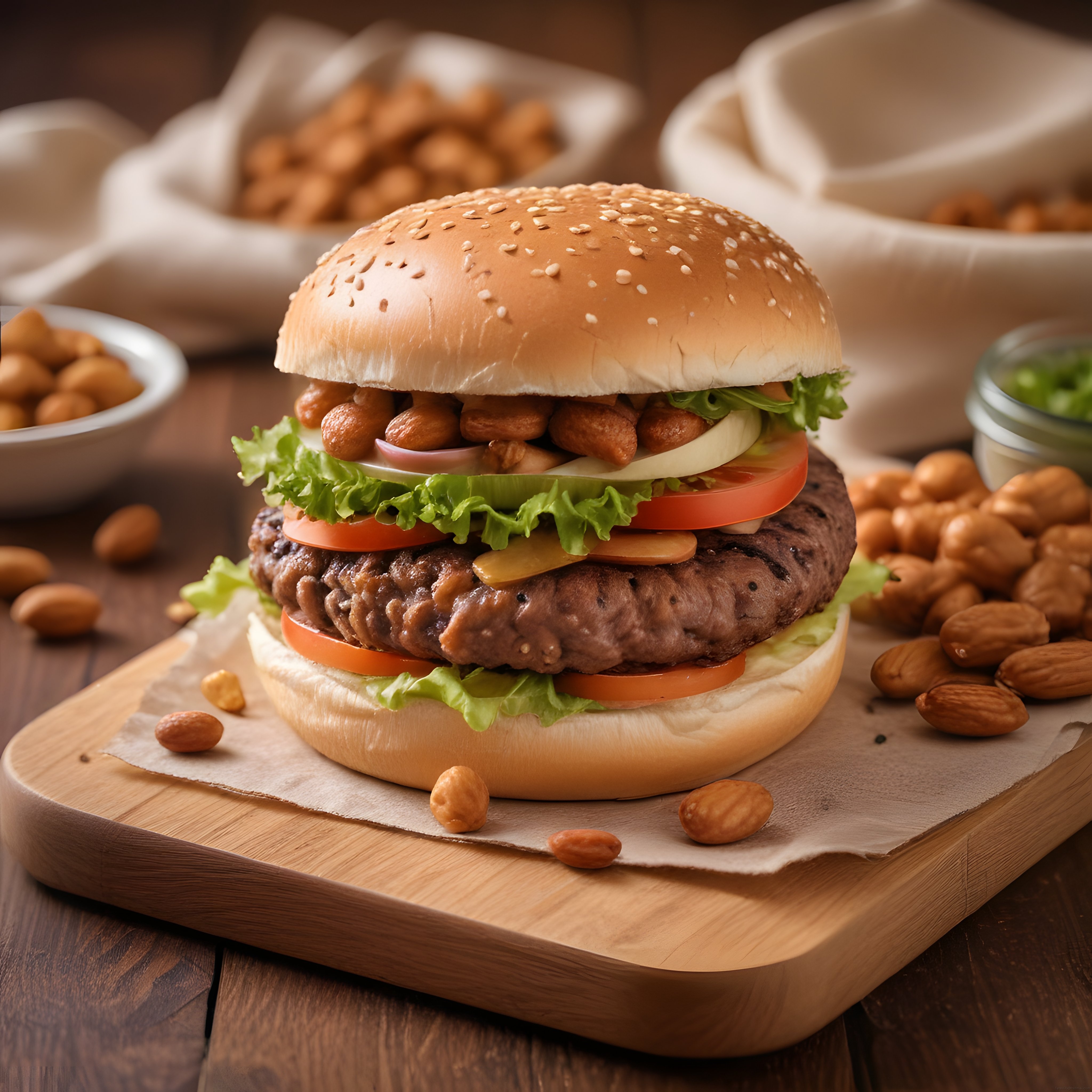 Kuruyemişli Gourmet Hamburger: Lezzet Dolu Ev Yapımı Burger Tarifi