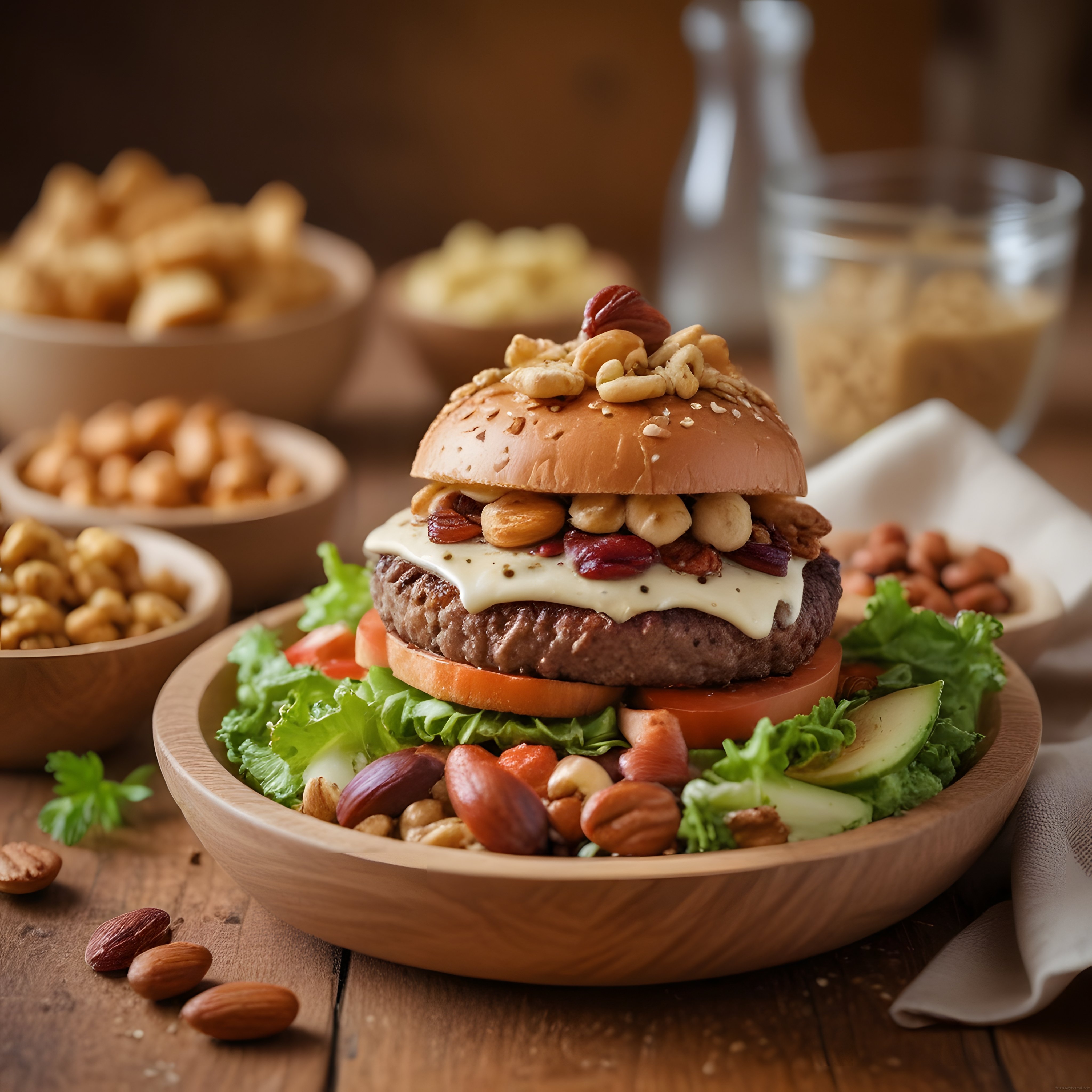 Kuruyemişli Gurme Burger: Fındık ve Bademli Eşsiz Lezzet Deneyimi