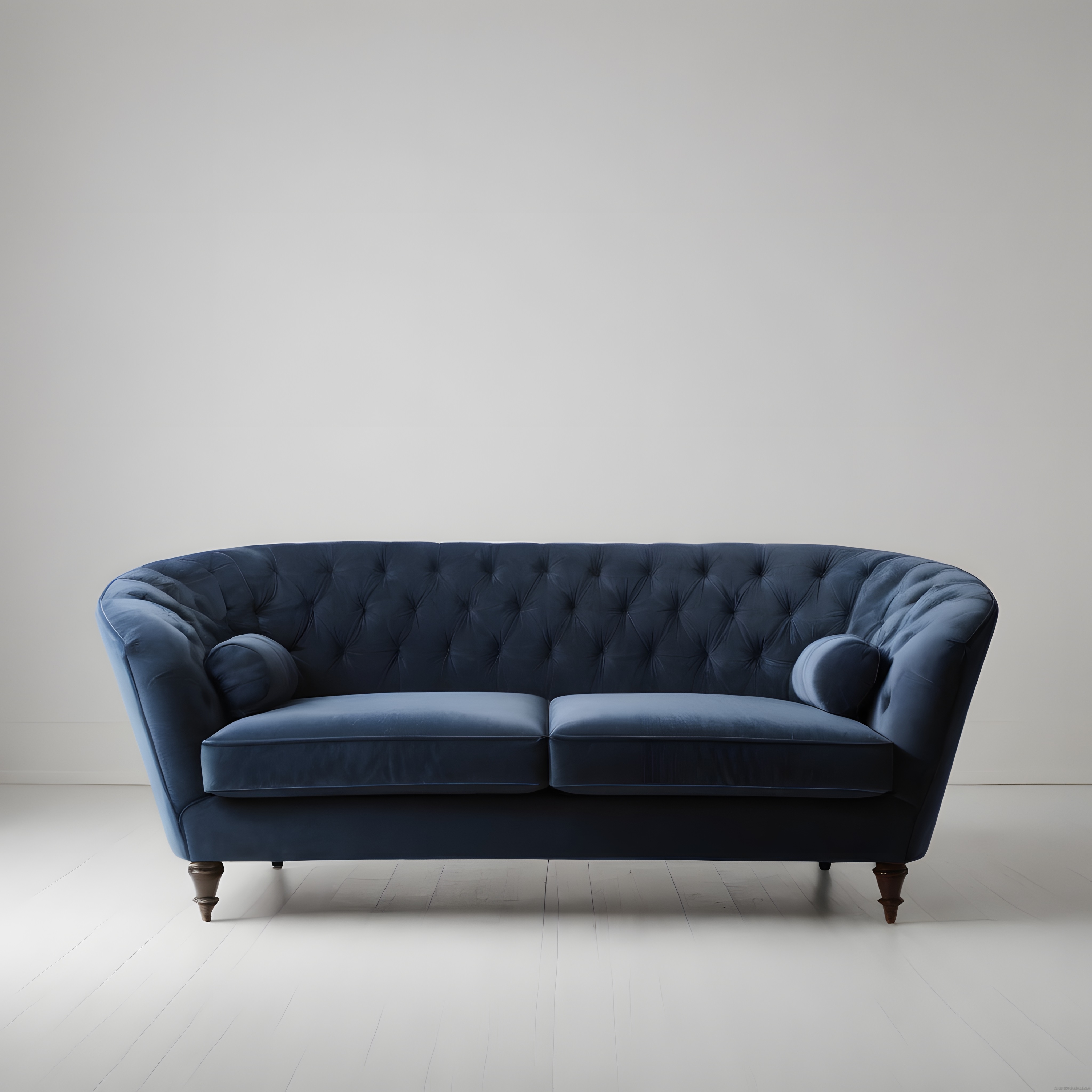 Lacivert Kadife Chesterfield Kanepe ile Modern ve Şık Salon Dekorasyonu Fikri