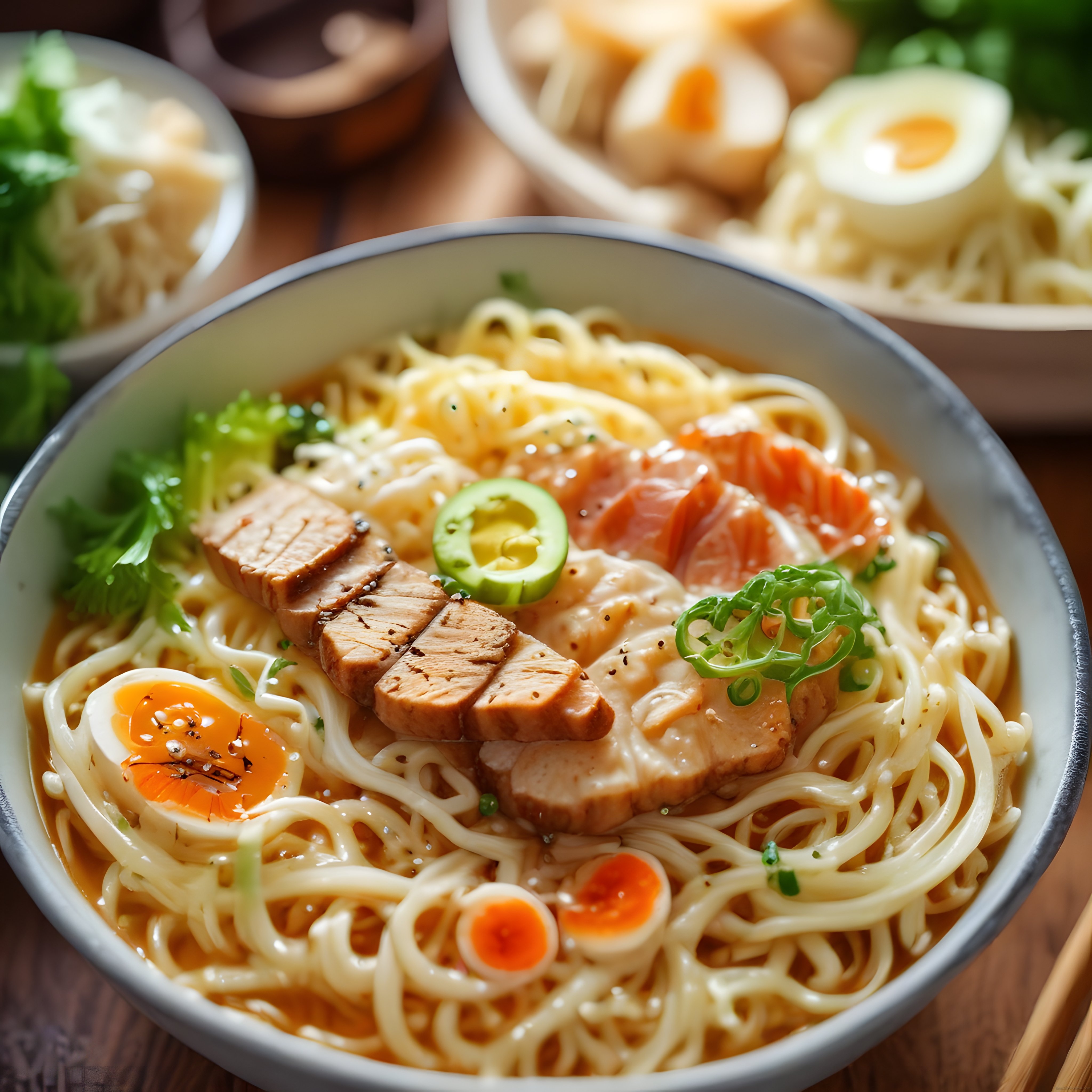 Lezzetli Japon Ramen Çorbası: Yumuşak Yumurtalı ve Füme Etli Noodle Kasesi