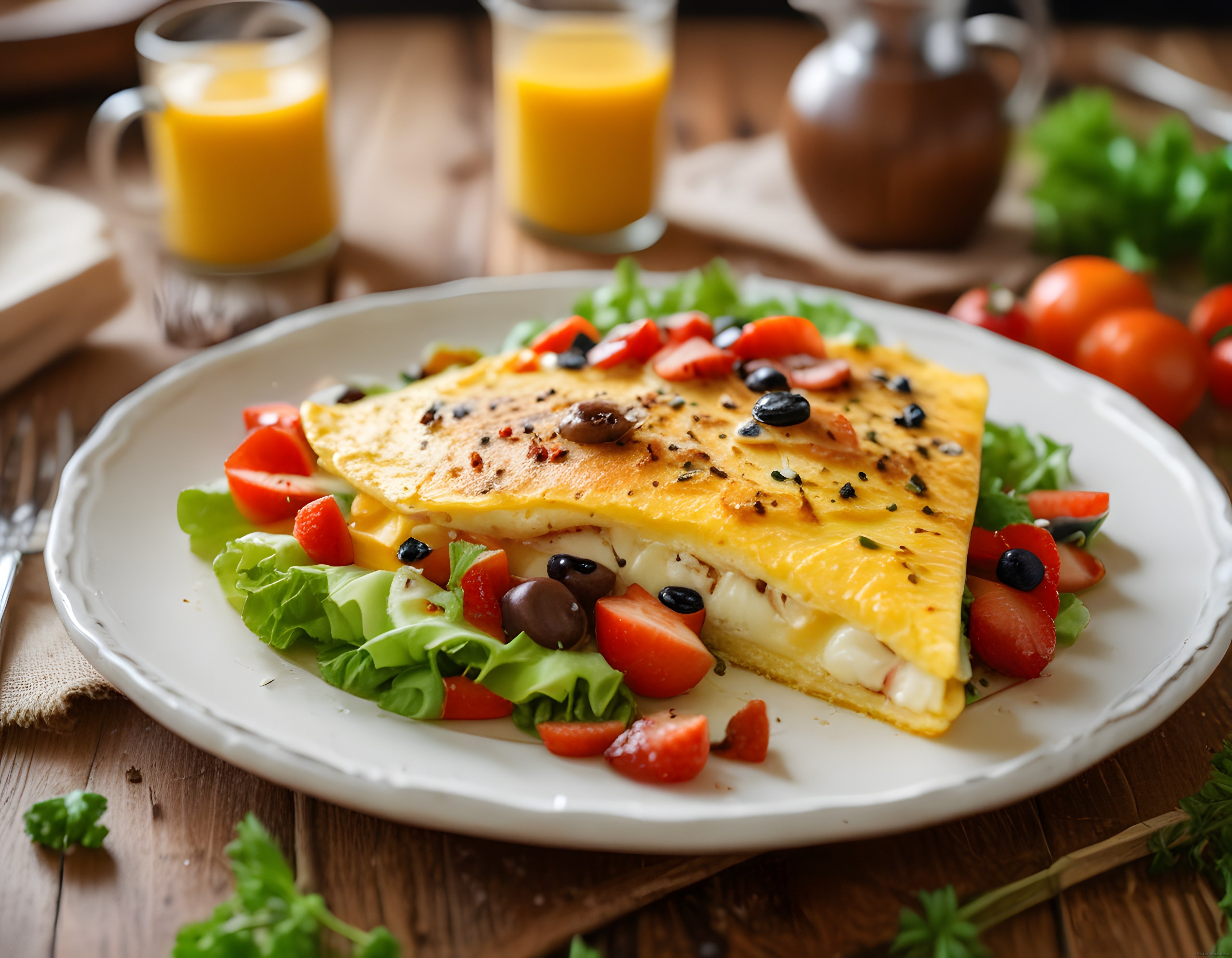 Lezzetli ve Besleyici Kahvaltılık Peynirli Omlet Tarifi ve Sunumu