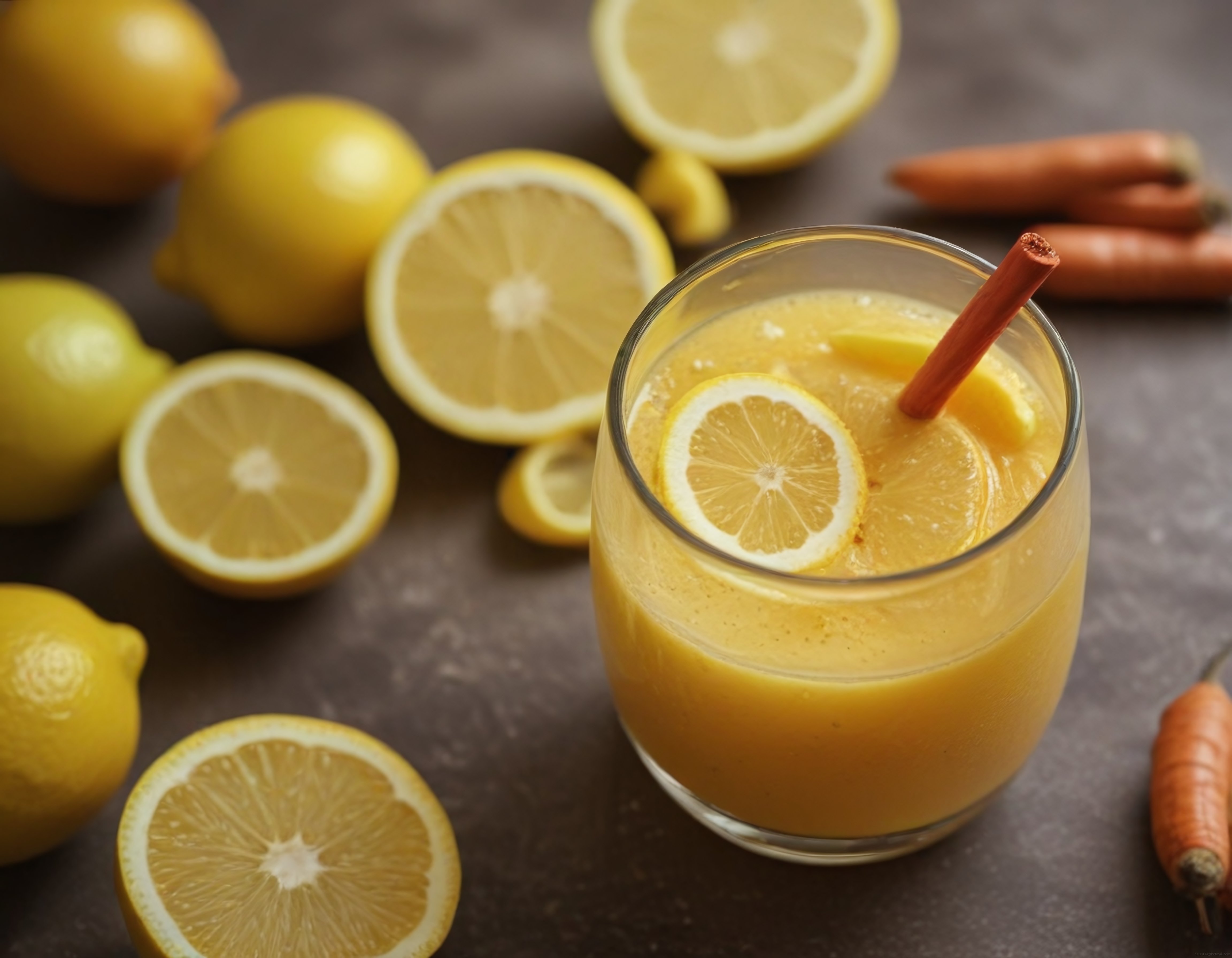 Limon dilimli havuçlu smoothie: tazeleyici detoks içeceği tarifi ve sunumu