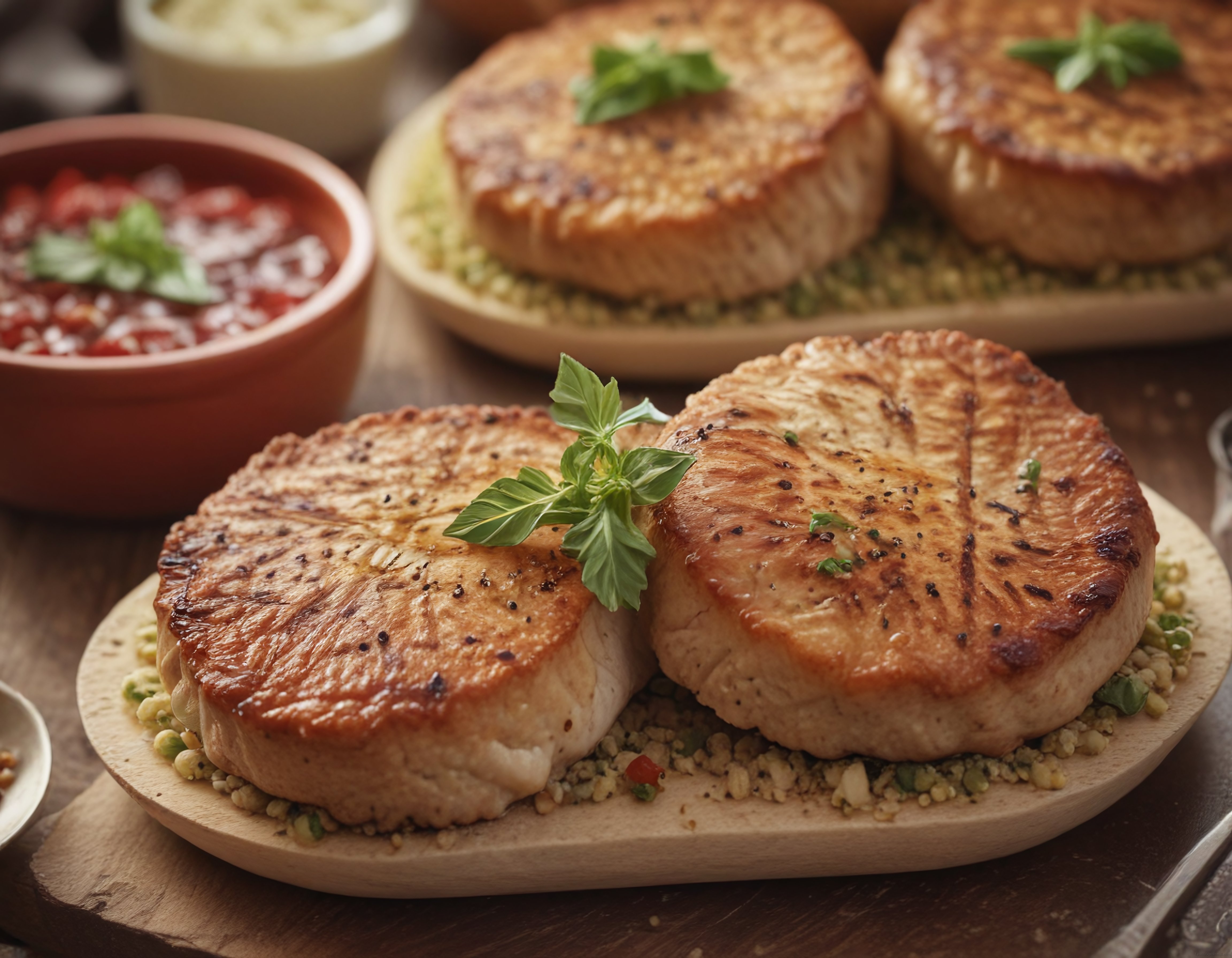 Lokanta Usulü Izgara Tavuk Köftesi ve Baharatlı Kinoa Salatası Sunumu