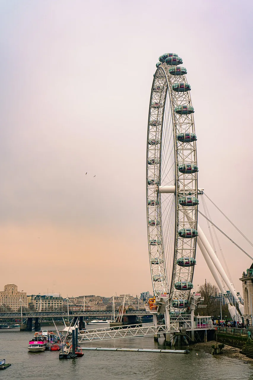 Londra Riesenrad köprüsü manzaralı tekne turu