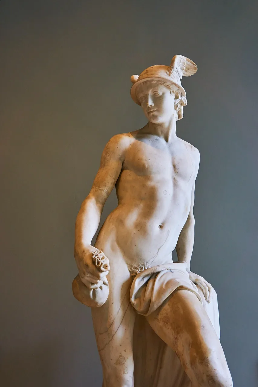 Louvre'da mermer heykel portresi - antik sanat