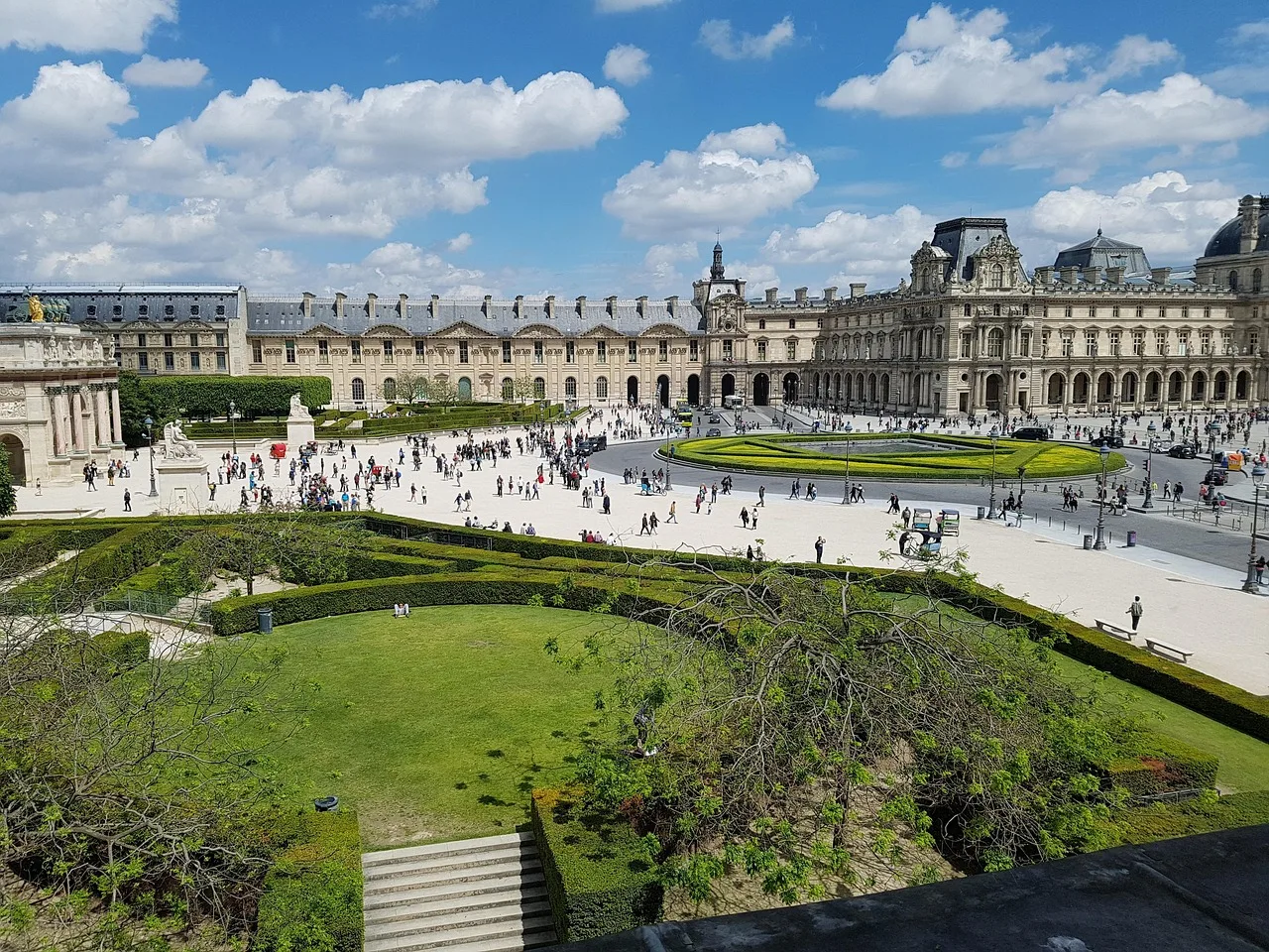 Louvre müzesi Paris manzaralı fotoğraf - sanat dolu