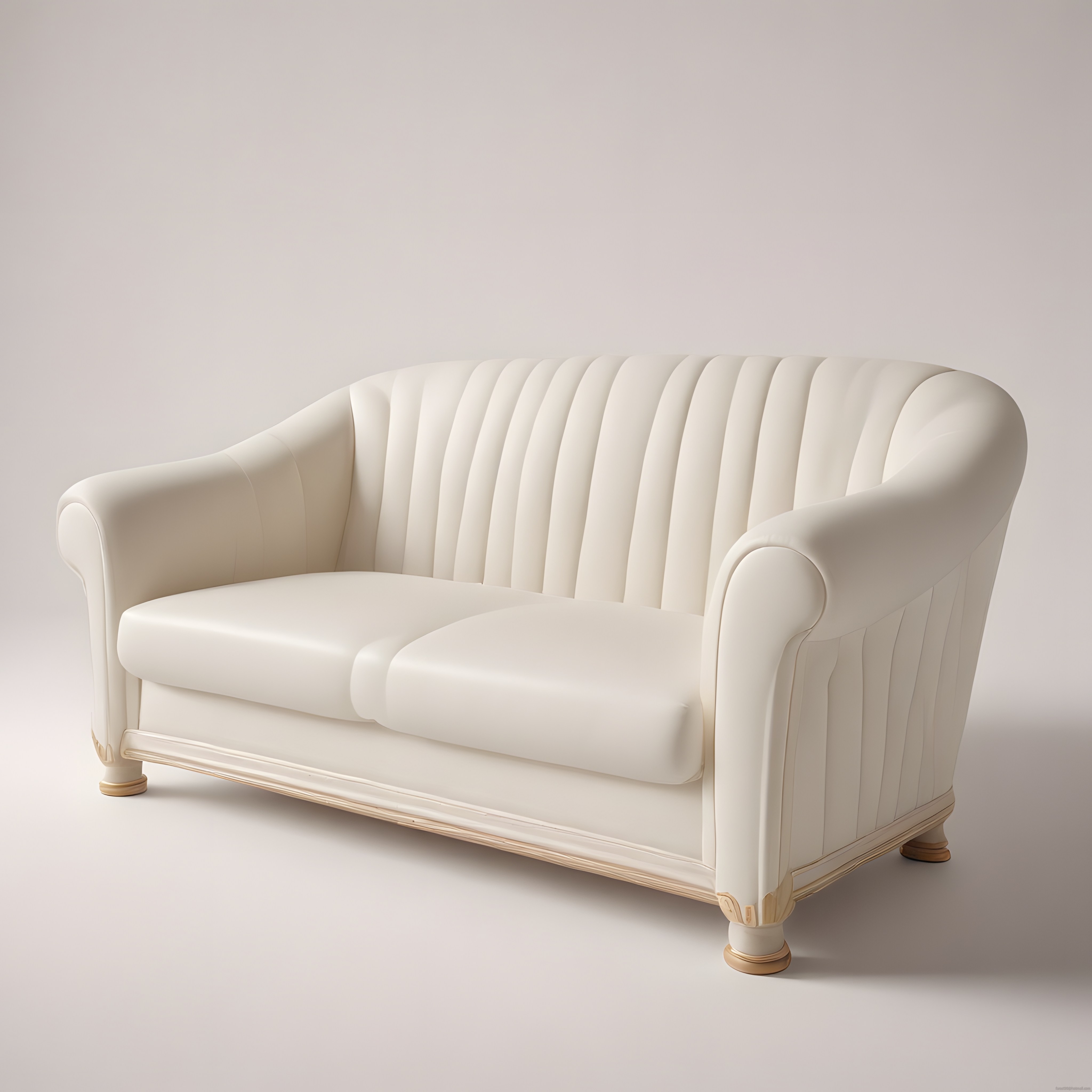 Lüks Krem Rengi Art Deco Kanepe ile Minimalist Salon Dekorasyonu