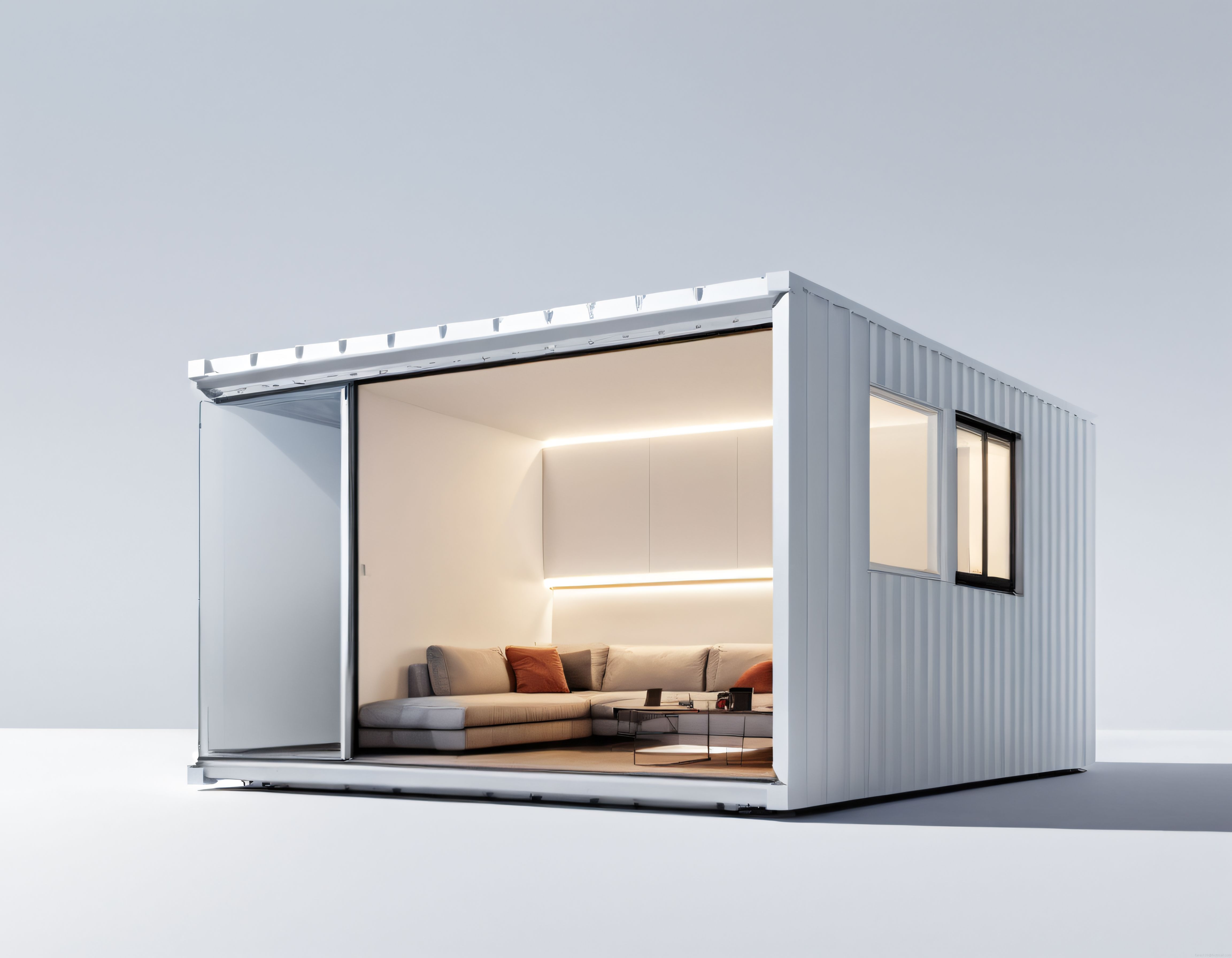 Lüks ve Minimalist Bir Konteyner Ev: Modern Taşınabilir Yaşam Alanı