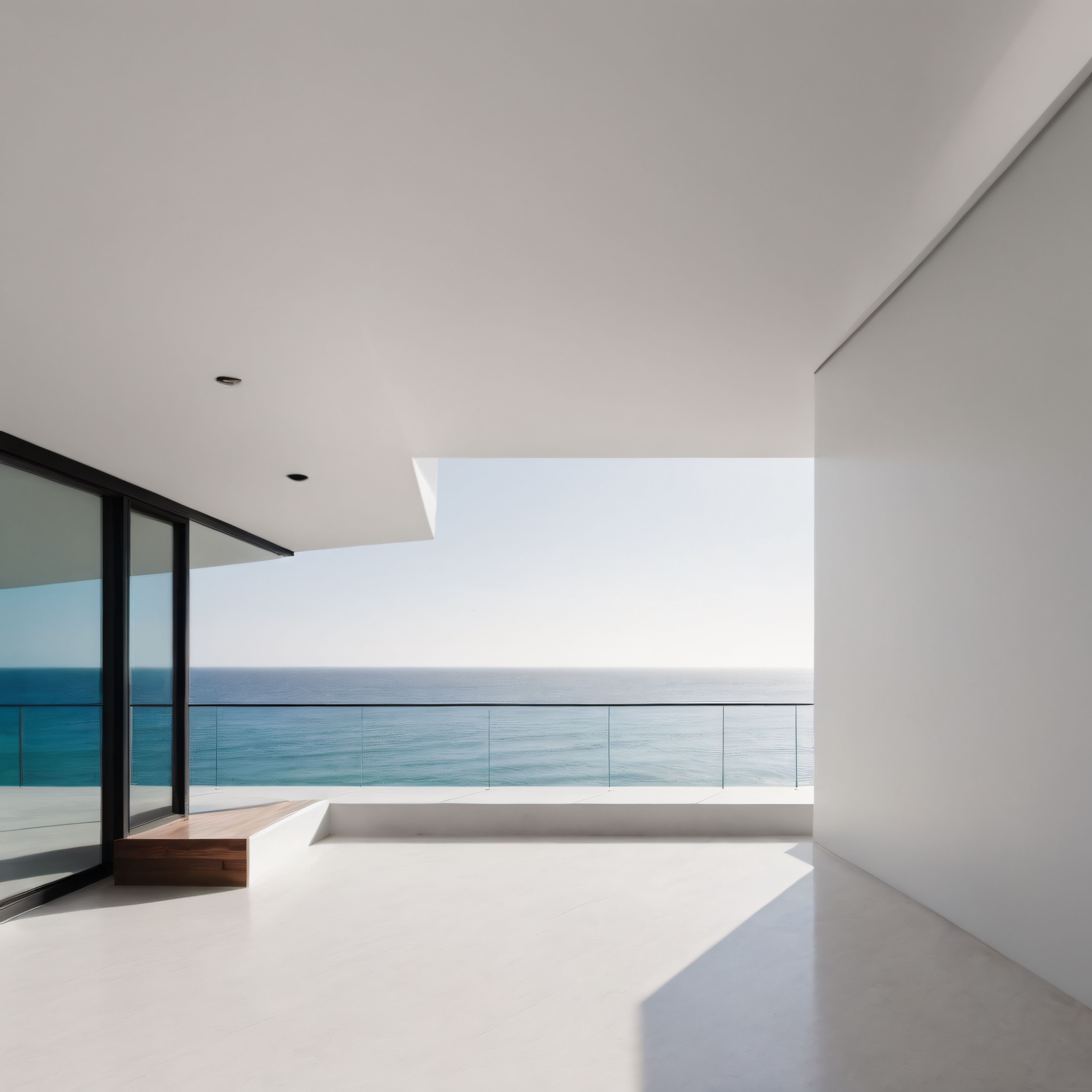 Lüks ve Minimalist Okyanus Manzaralı Modern Ev İç Mekan Tasarımı