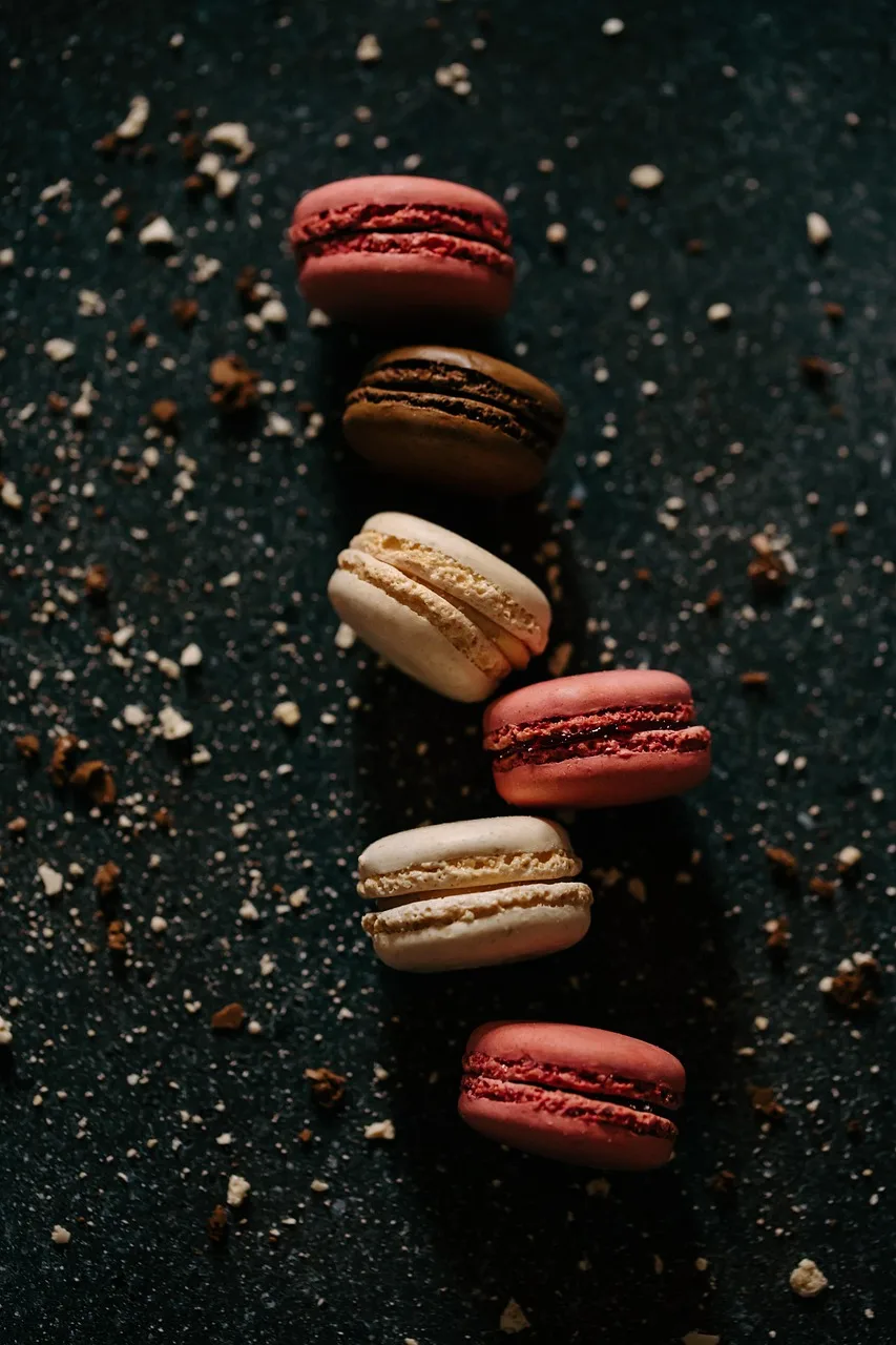 Makaronlu pastel tatlı fotoğrafı - şık atıştırmalık