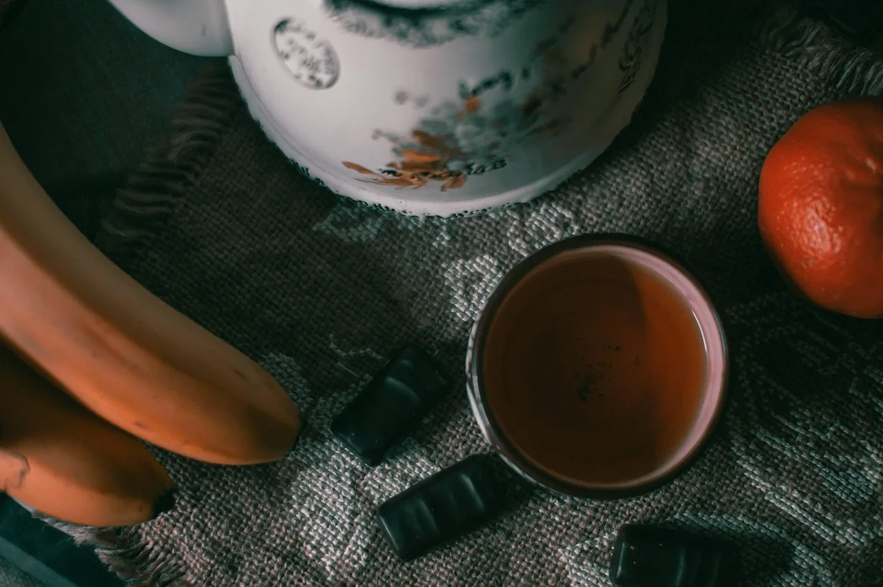 Mandarinsütlü çay fotoğrafı - taze içecek