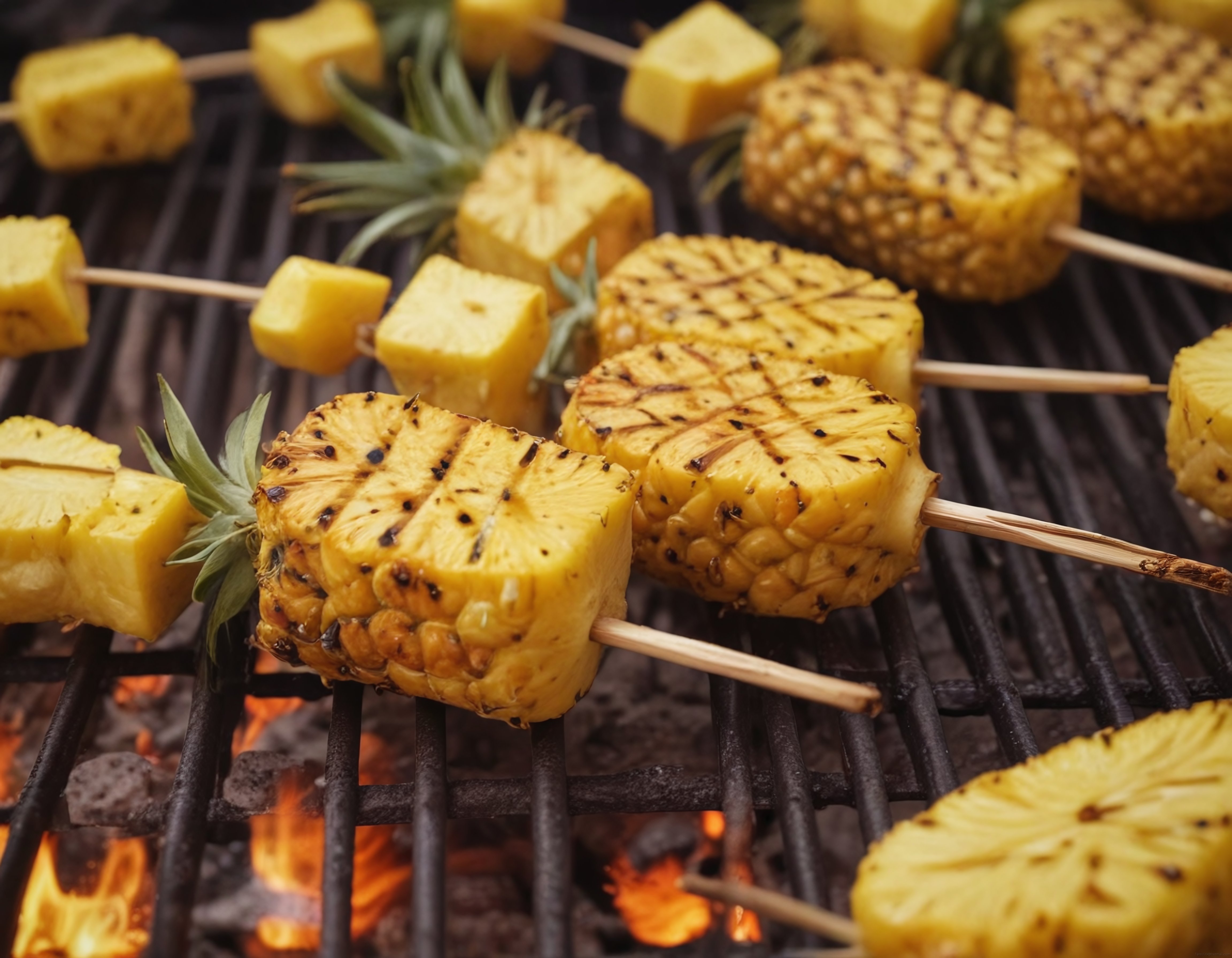 Mangalda Karamelize Ananas Dilimleri: Tatlı ve Dumanlı Yaz Lezzeti