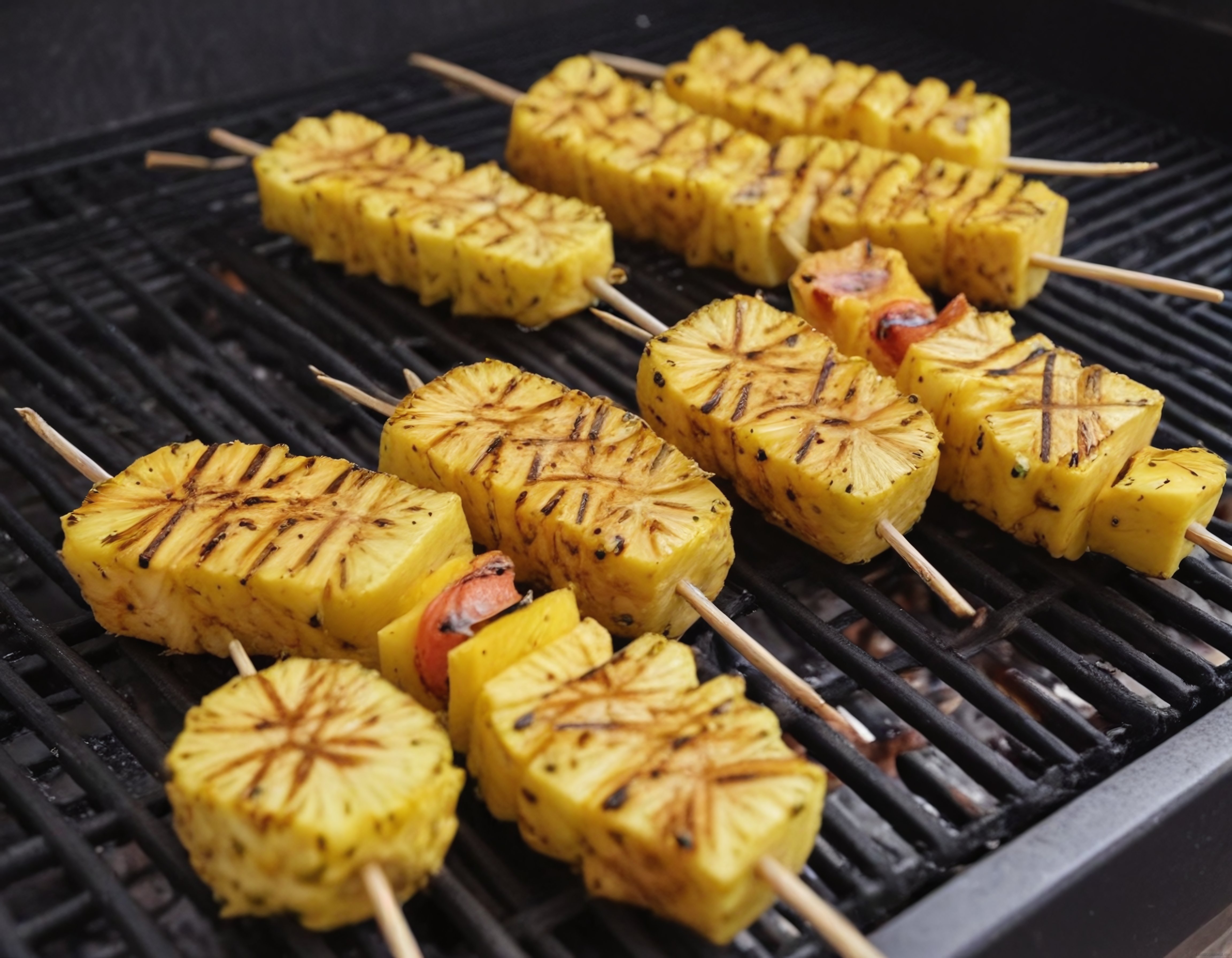 Mangalda Karamelize Ananas Şişleri: Barbeküde Tatlı ve Sağlıklı Aperatif