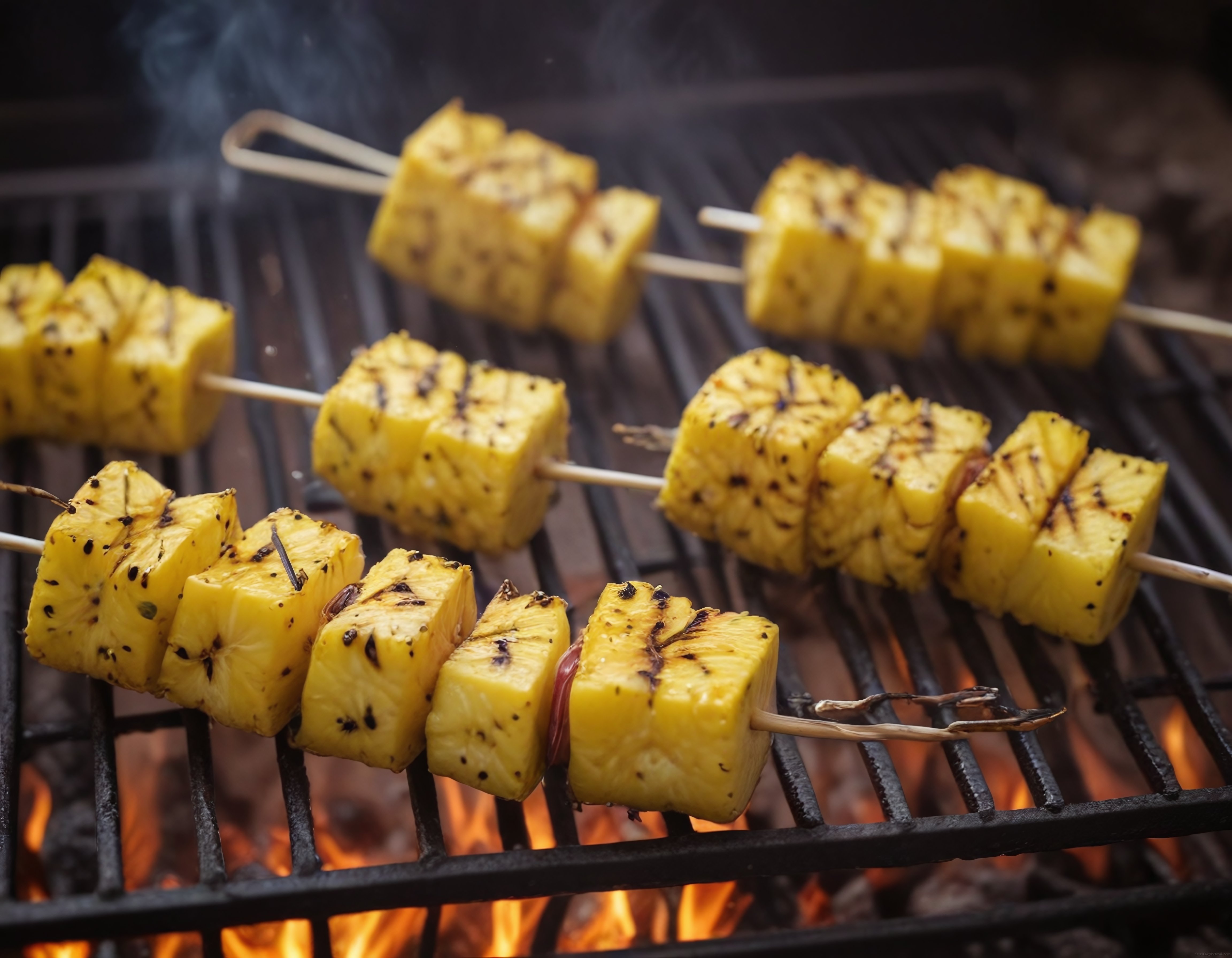 Mangalda Karamelize Ananas Şişleri: Tatlı ve Baharatlı Lezzet Deneyimi