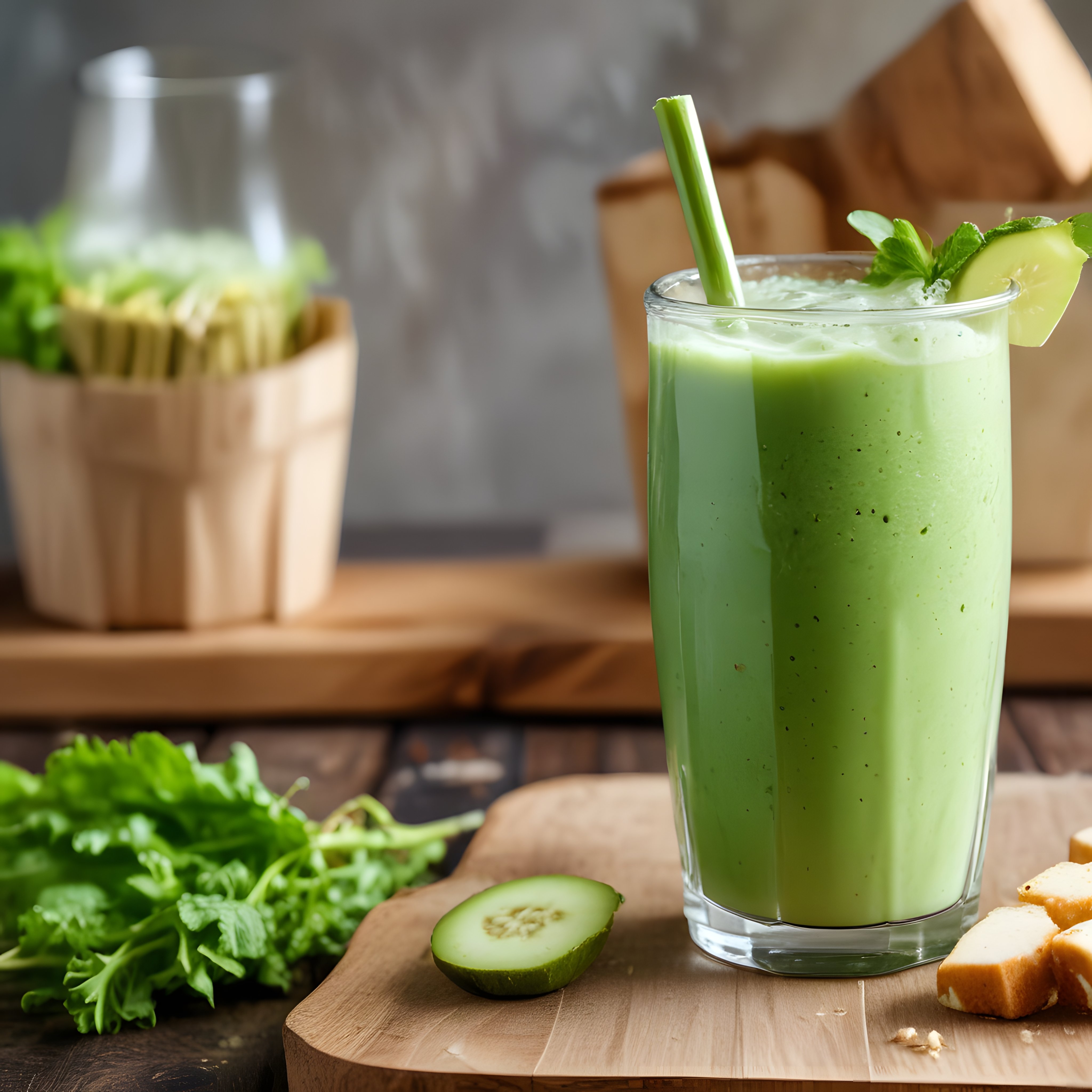 Marul ve Salatalıklı Ev Yapımı Ferahlatıcı Yeşil Detoks Smoothie Tarifi