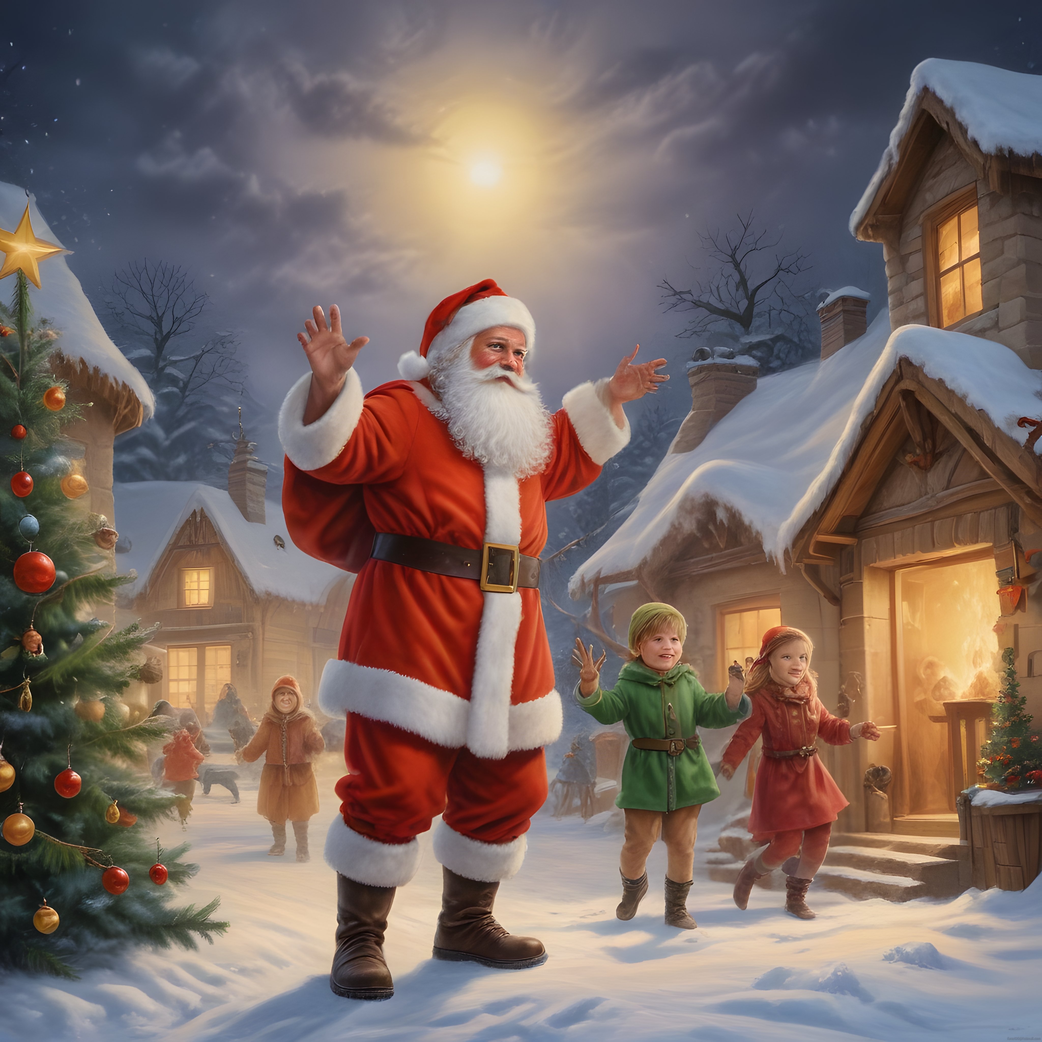 Masalsı Karlı Köyde Noel Baba ve Çocuklarla Sıcacık Yeni Yıl Kutlaması